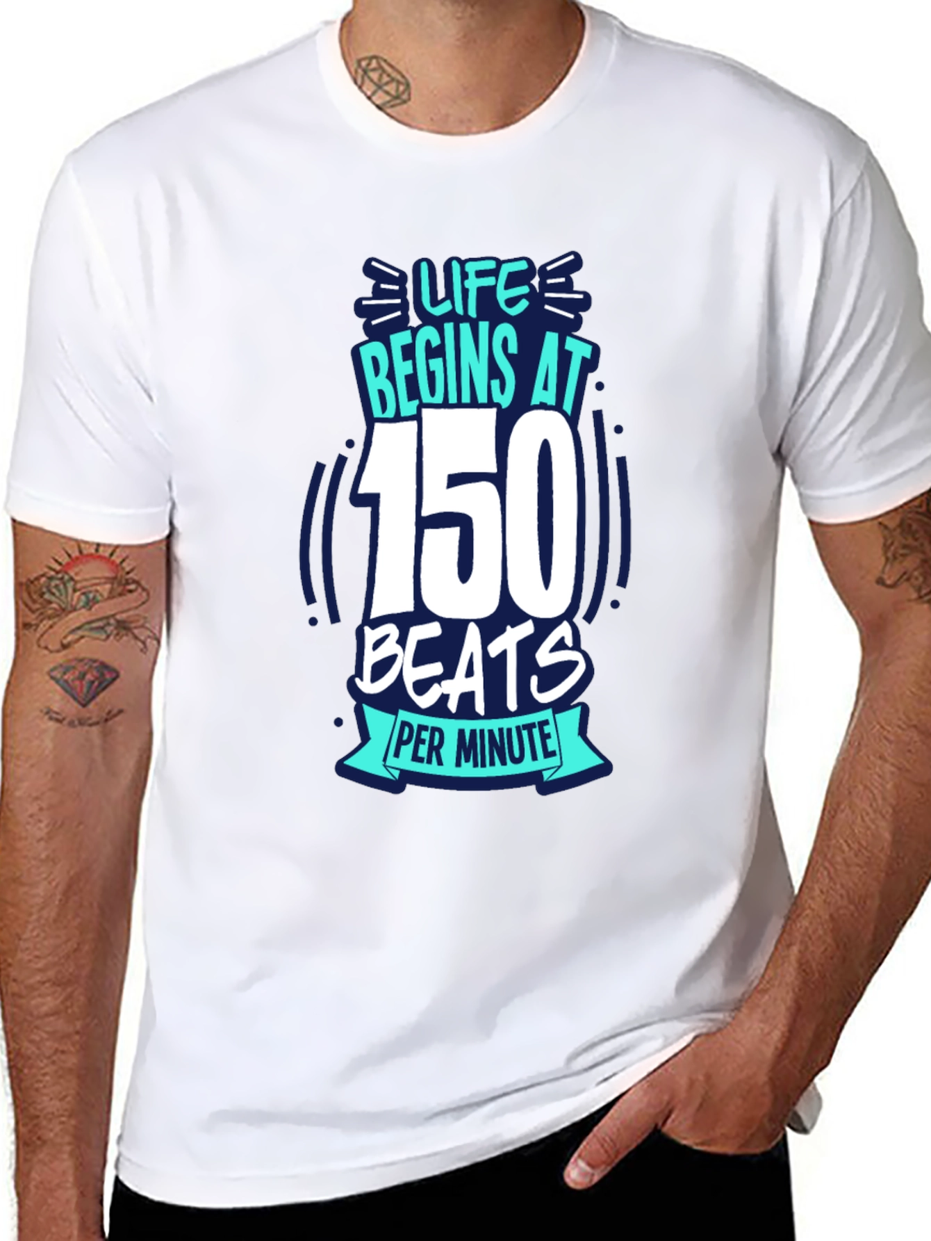 Life Begins at 150 BPM Graphic Tee