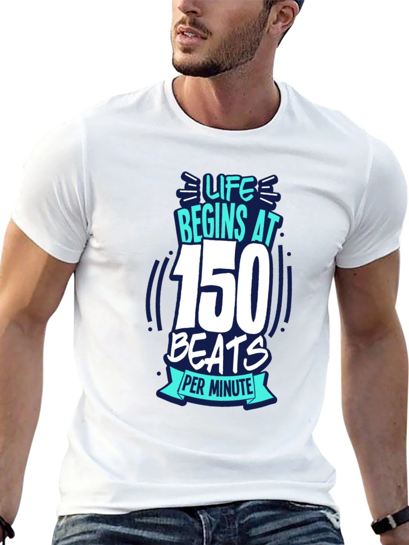 Life Begins at 150 BPM Graphic Tee