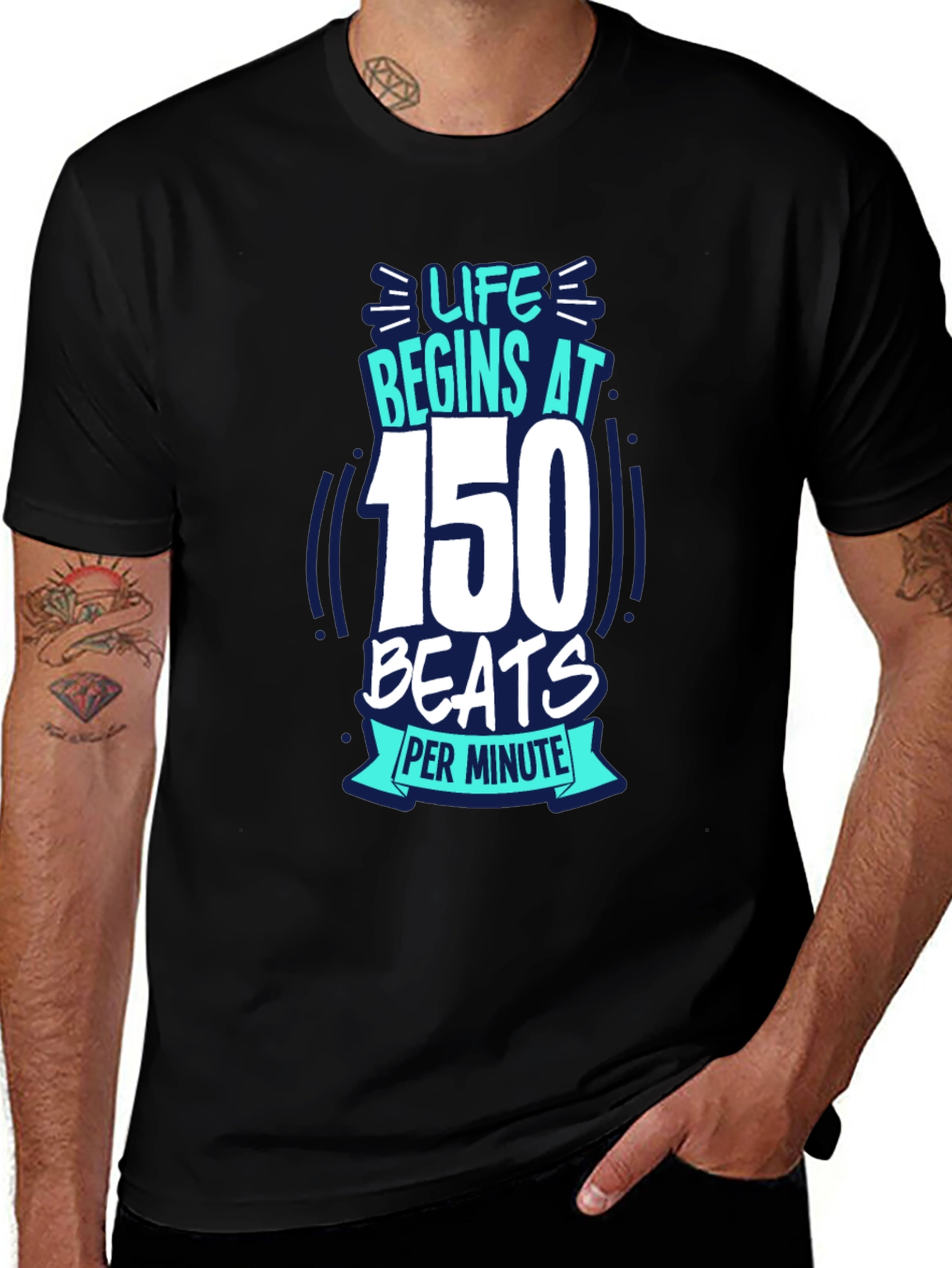 Life Begins at 150 BPM Graphic Tee