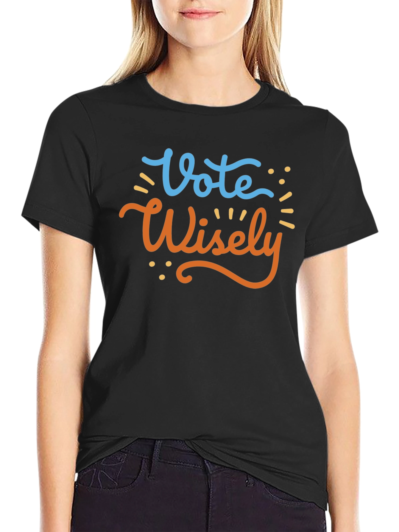 Vote Wisely Graphic Tee - Black Cotton T-Shirt