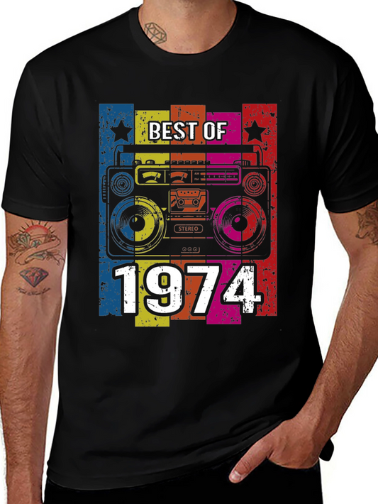 Best of 1974 Boombox T-Shirt Retro Vintage Style