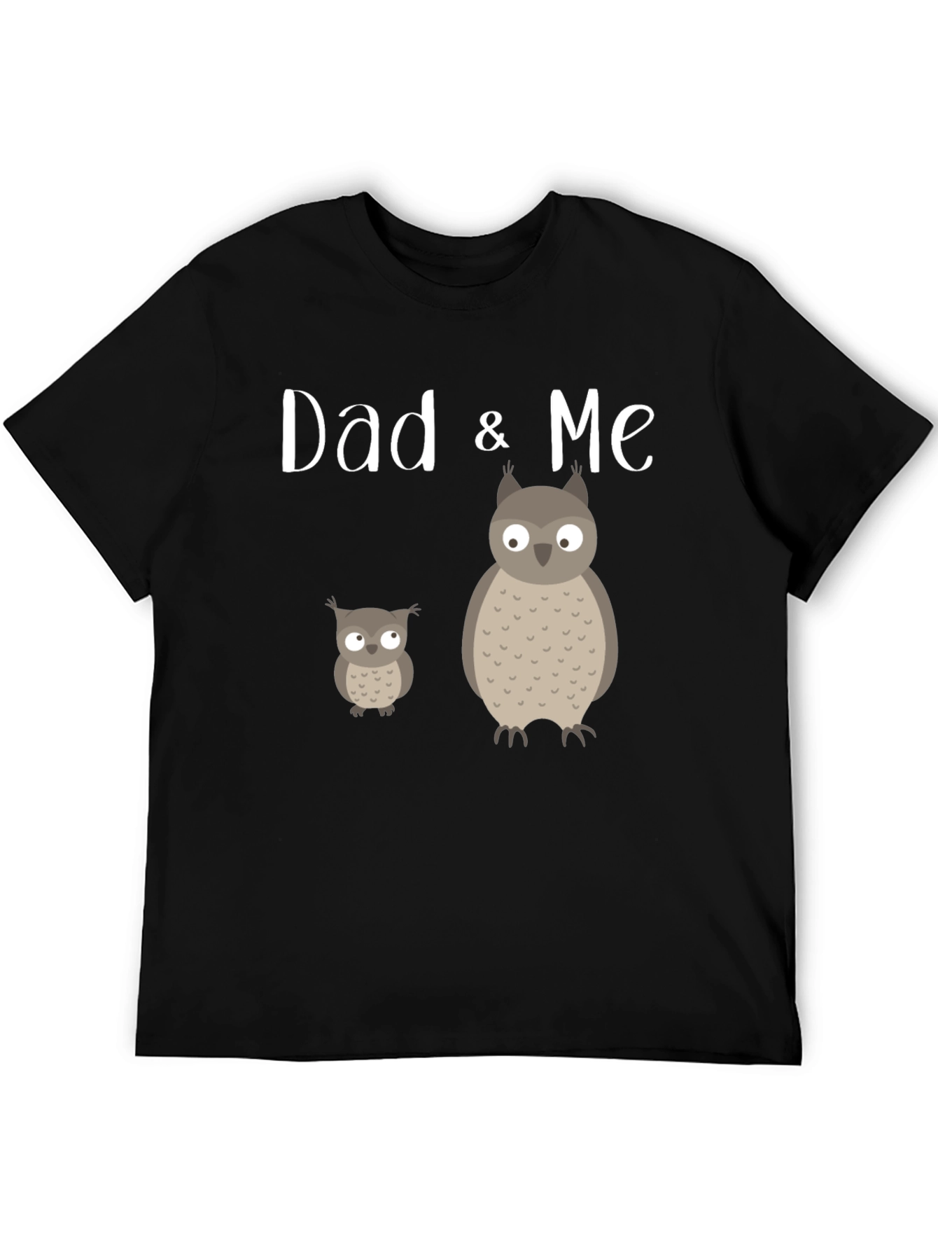 Dad & Me Owl Graphic Tee - Black