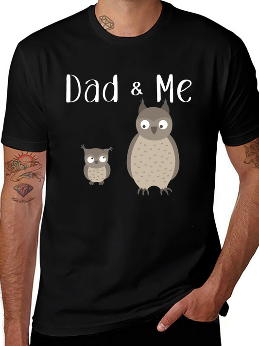 Dad & Me Owl Graphic Tee - Black