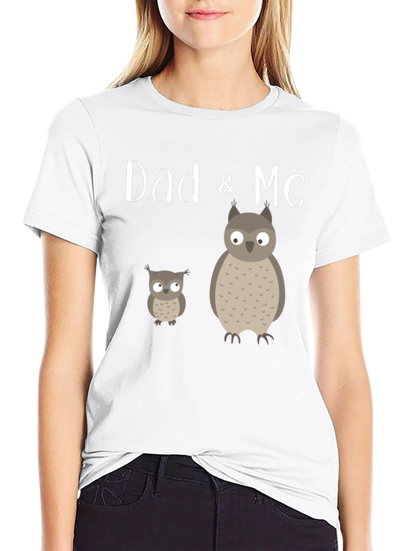 Dad & Me Owl Graphic Tee - Black