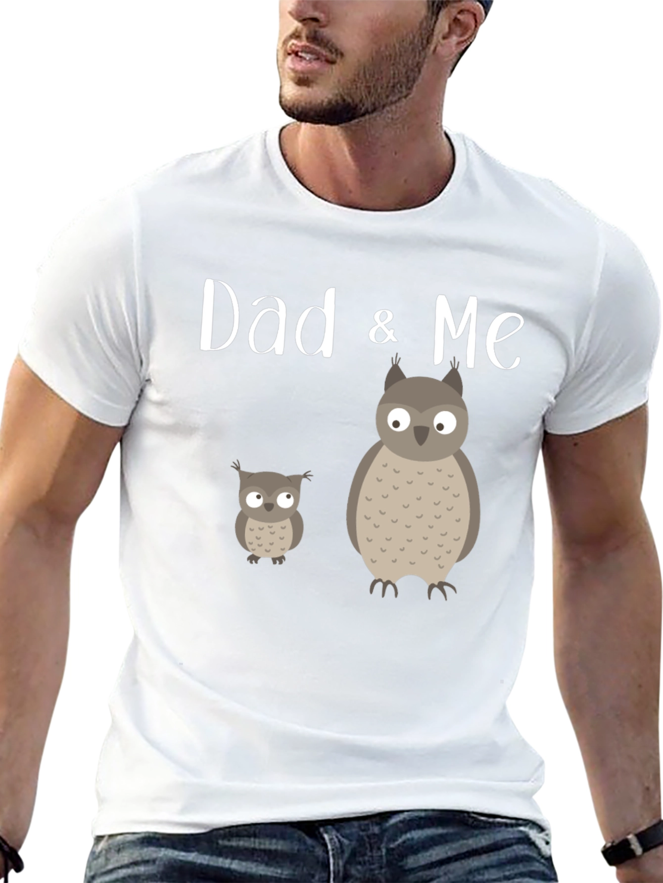 Dad & Me Owl Graphic Tee - Black