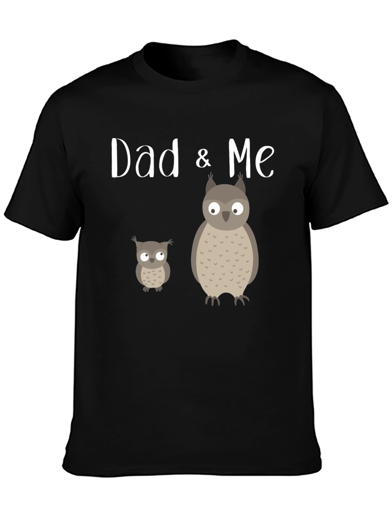 Dad & Me Owl Graphic Tee - Black