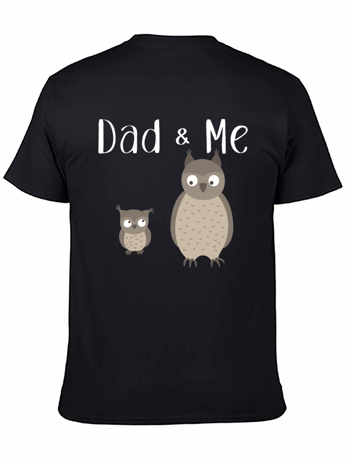 Dad & Me Owl Graphic Tee - Black