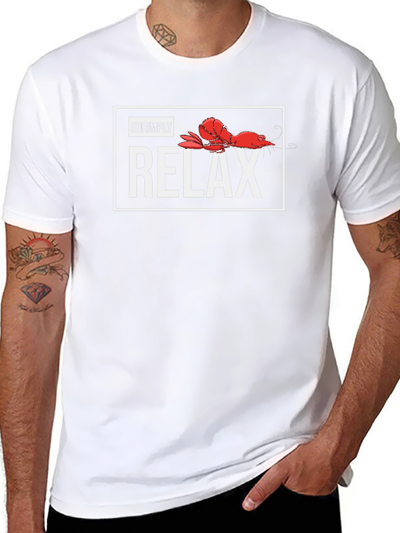 Shrimply Relax T-Shirt - Funny Shrimp Graphic Tee