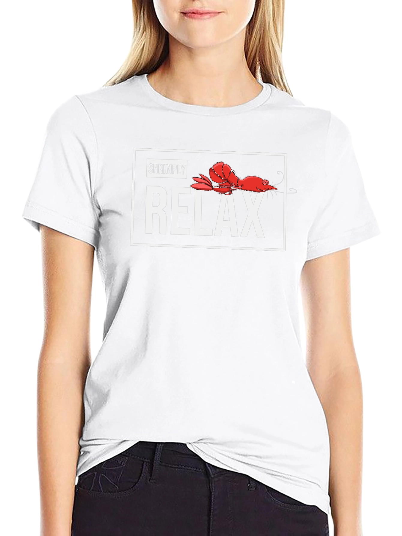 Shrimply Relax T-Shirt - Funny Shrimp Graphic Tee