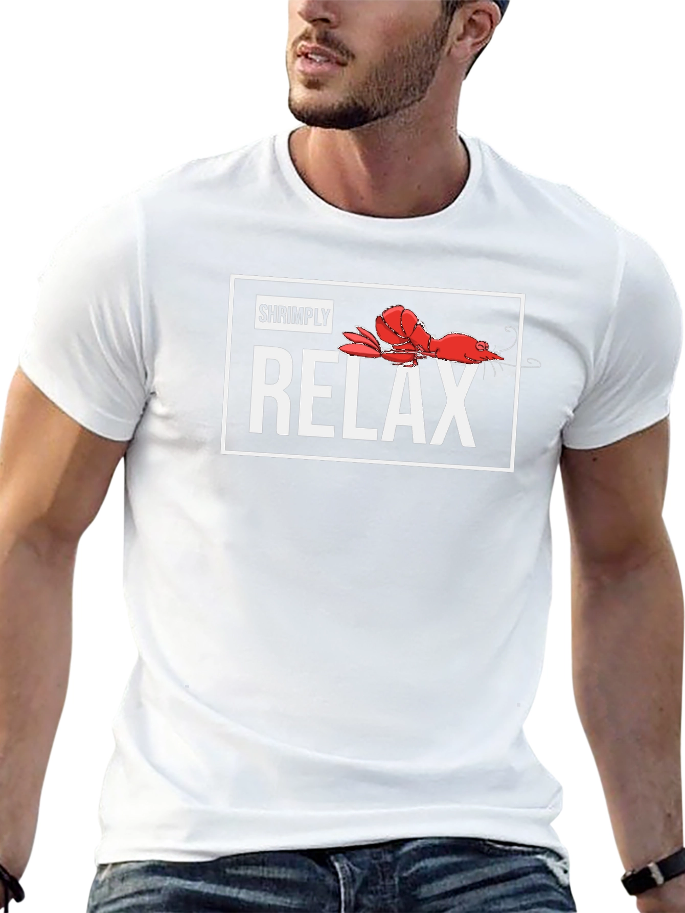 Shrimply Relax T-Shirt - Funny Shrimp Graphic Tee