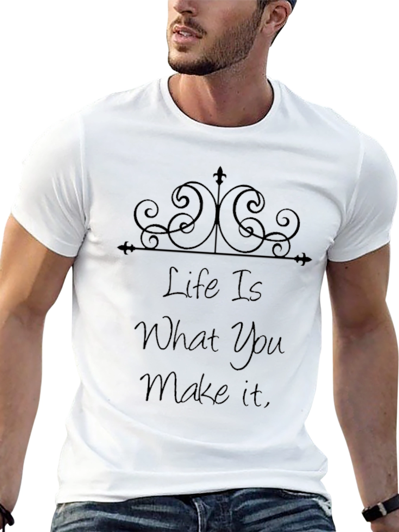 Life Is What You Make It - Black T-Shirt