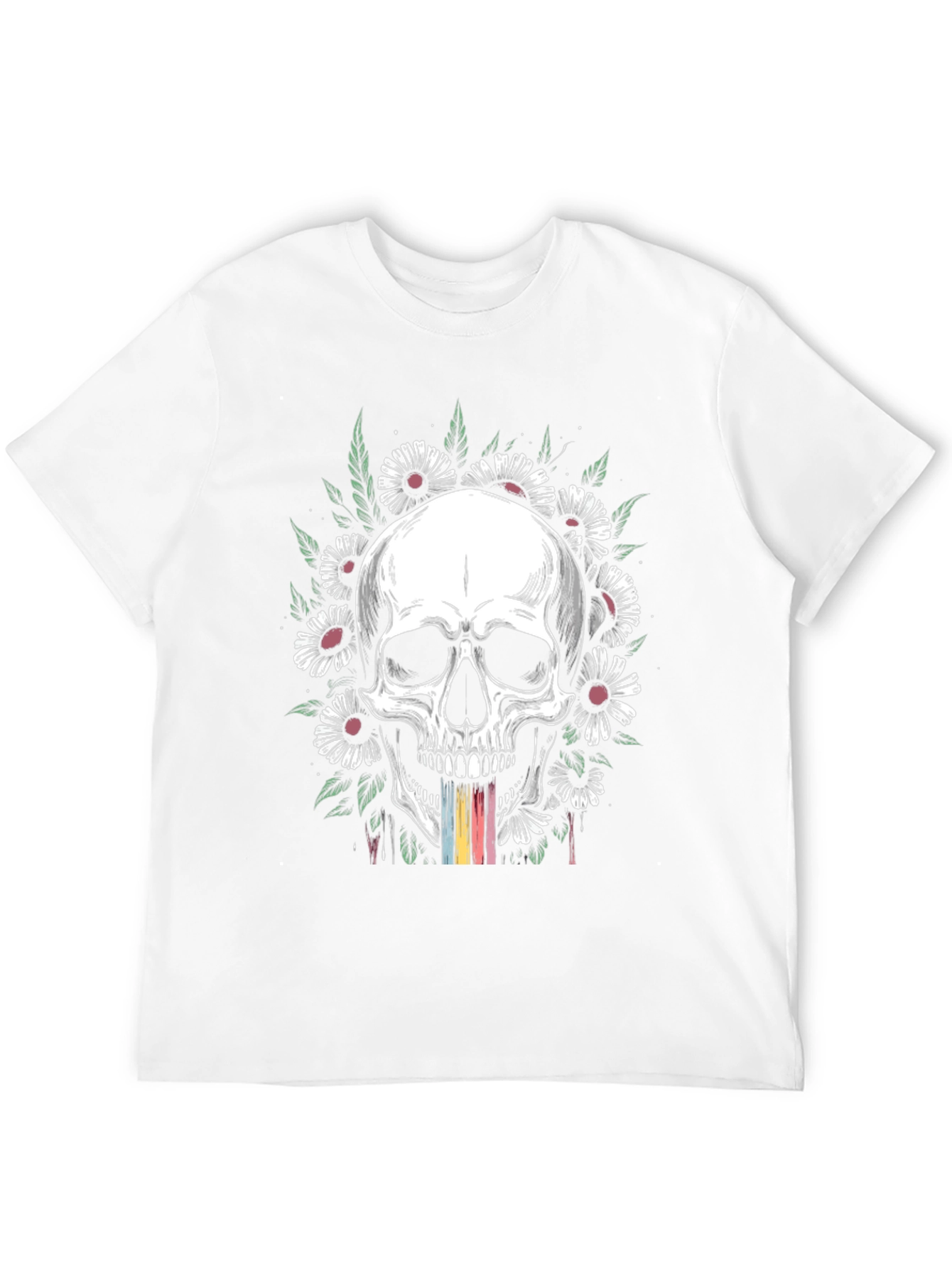 Skull & Daisy Graphic T-Shirt - Unique Design