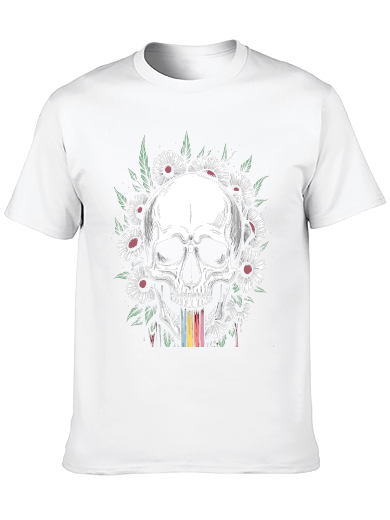 Skull & Daisy Graphic T-Shirt - Unique Design