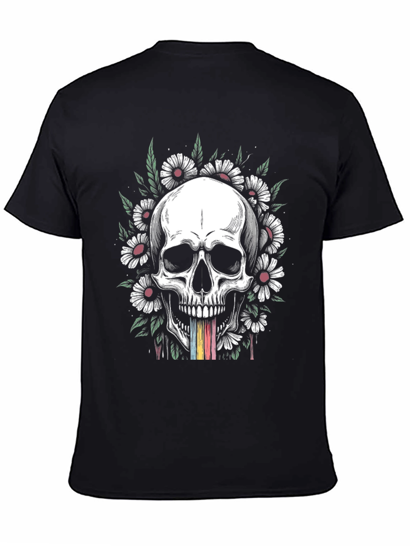 Skull & Daisy Graphic T-Shirt - Unique Design