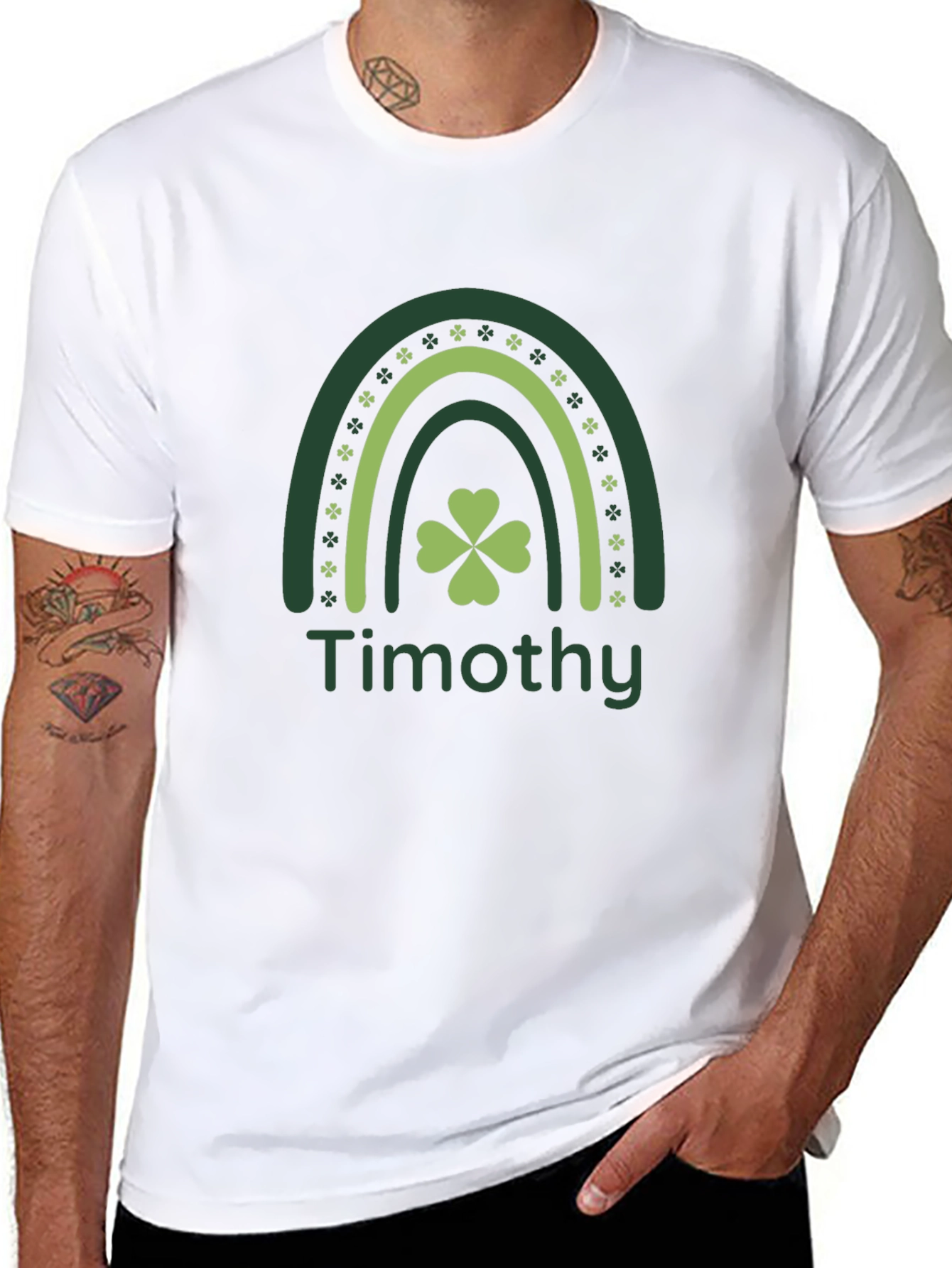 Timothy St. Patricks Day Rainbow Shamrock Shirt