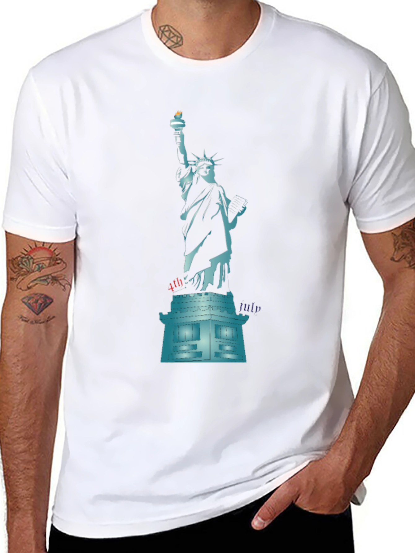 Statue of Liberty 4th of July Graphic Tee