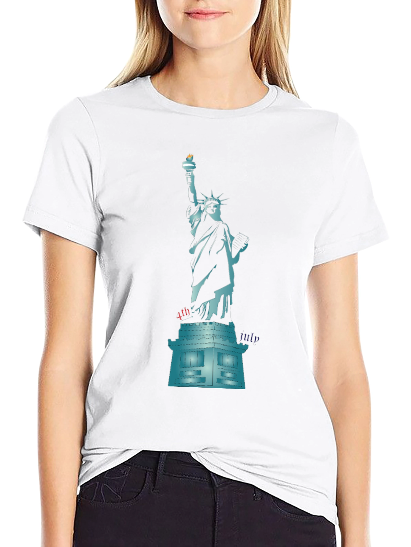 Statue of Liberty 4th of July Graphic Tee
