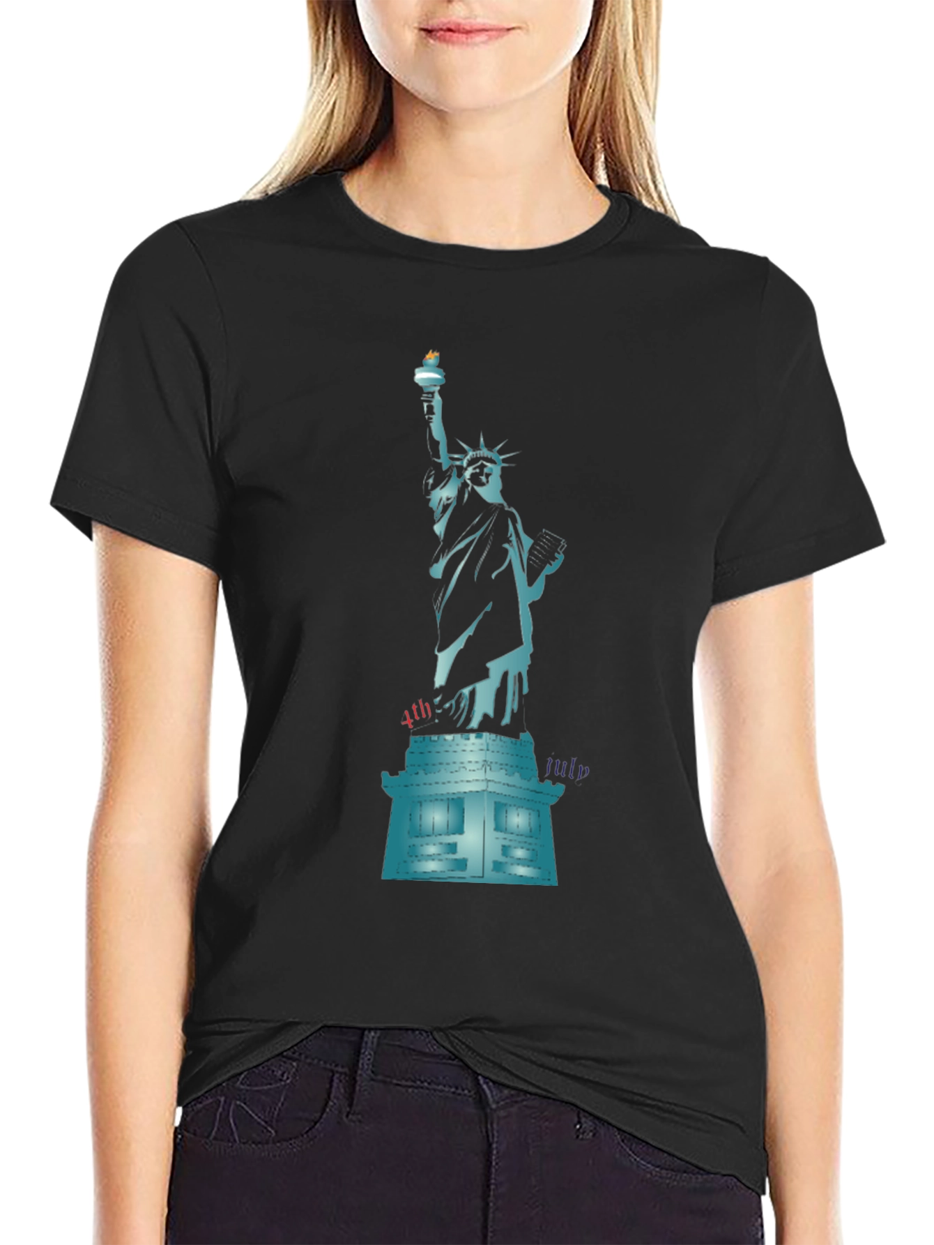 Statue of Liberty 4th of July Graphic Tee