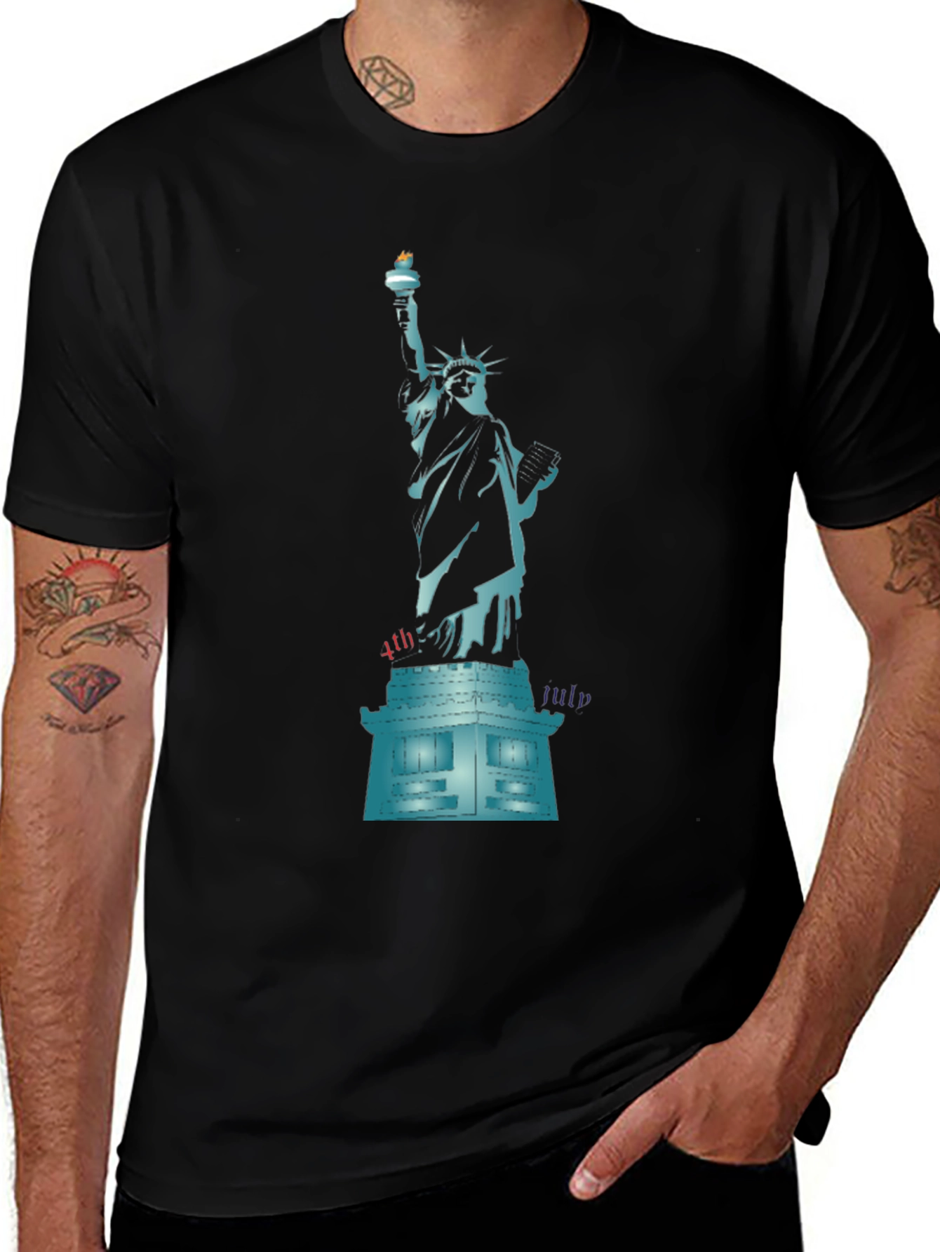 Statue of Liberty 4th of July Graphic Tee