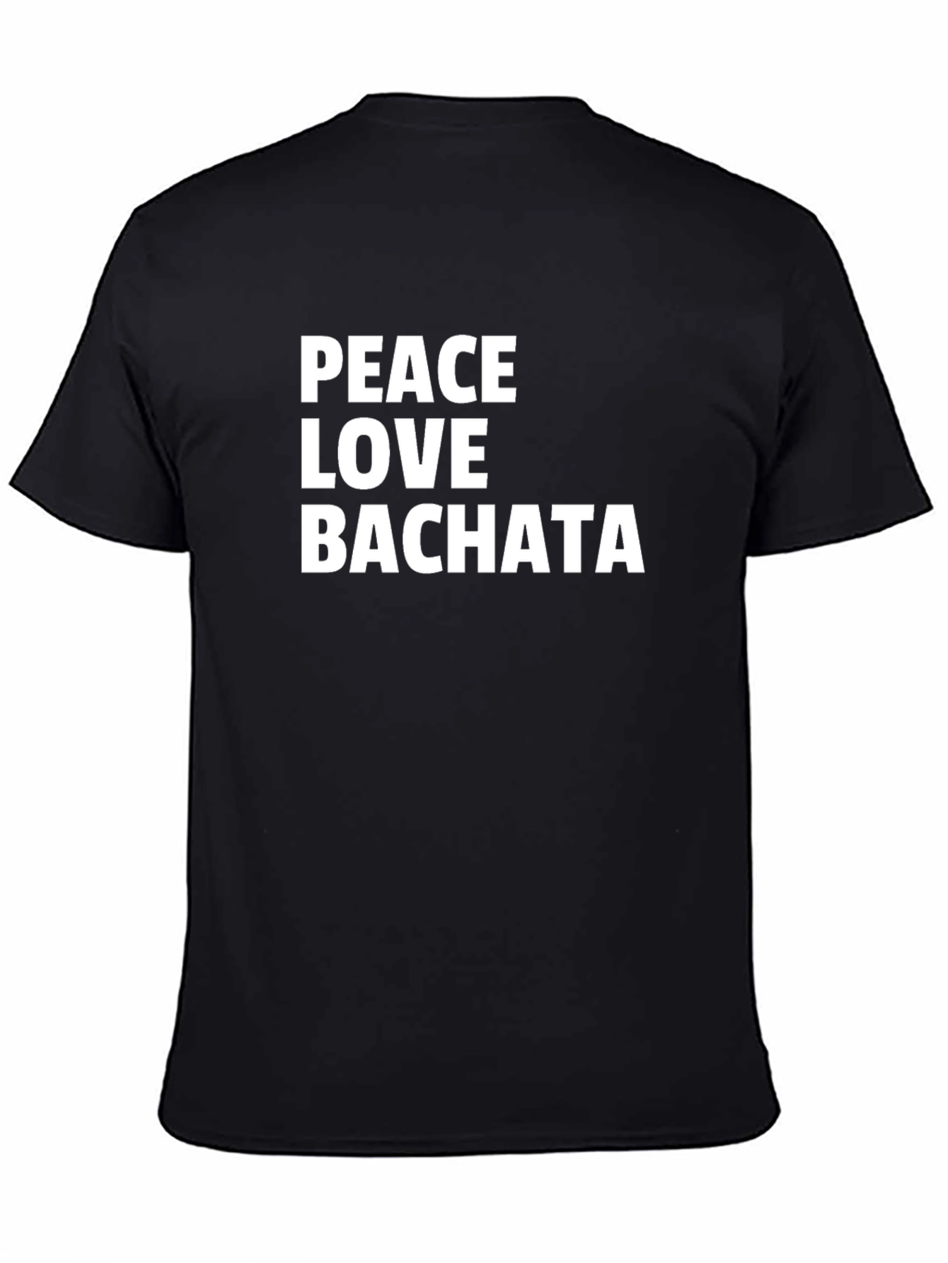 Peace Love Bachata Black Graphic Tee
