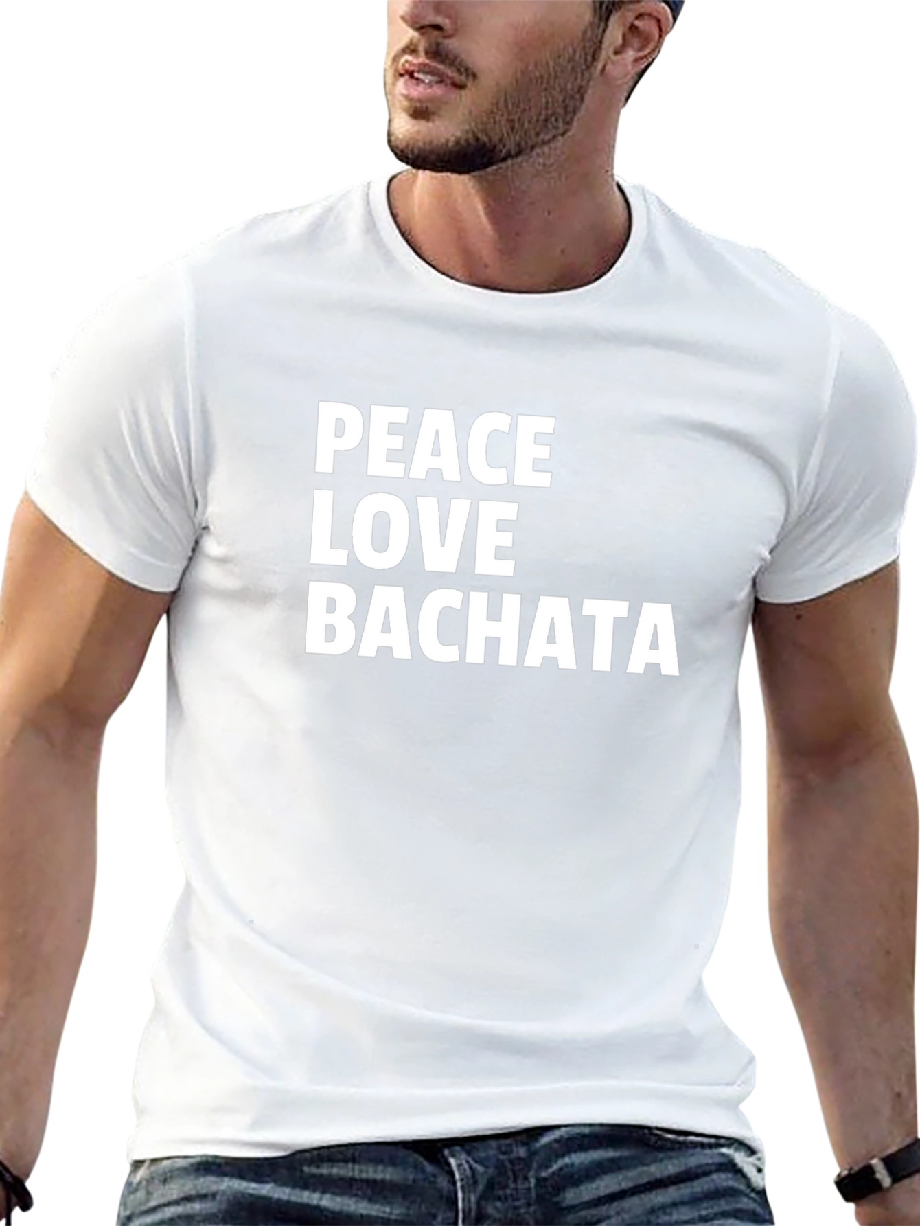 Peace Love Bachata Black Graphic Tee