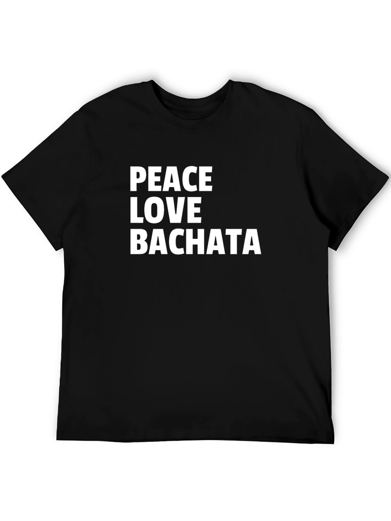 Peace Love Bachata Black Graphic Tee