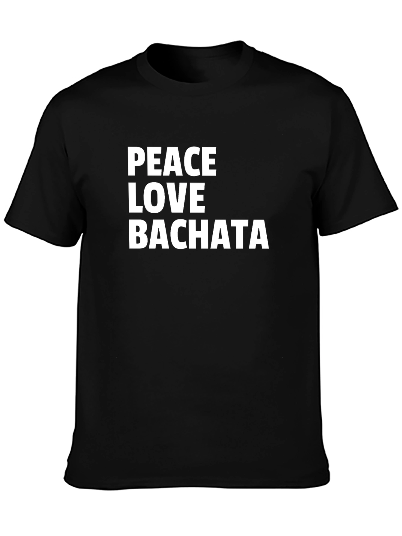 Peace Love Bachata Black Graphic Tee