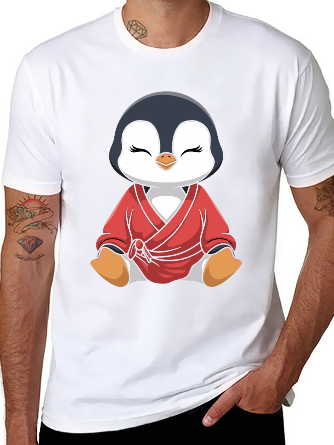 Penguin Karate Black T-Shirt