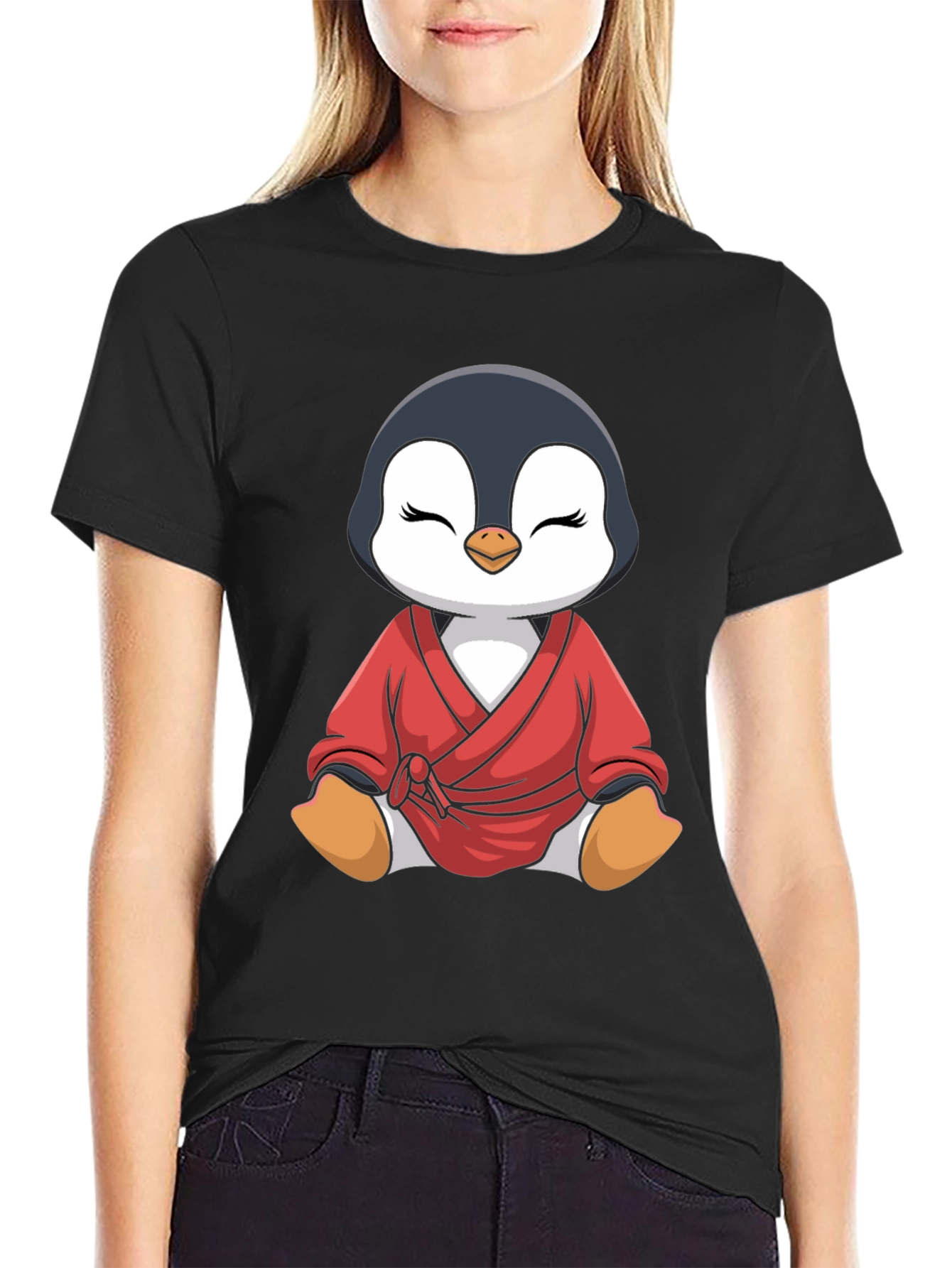 Penguin Karate Black T-Shirt