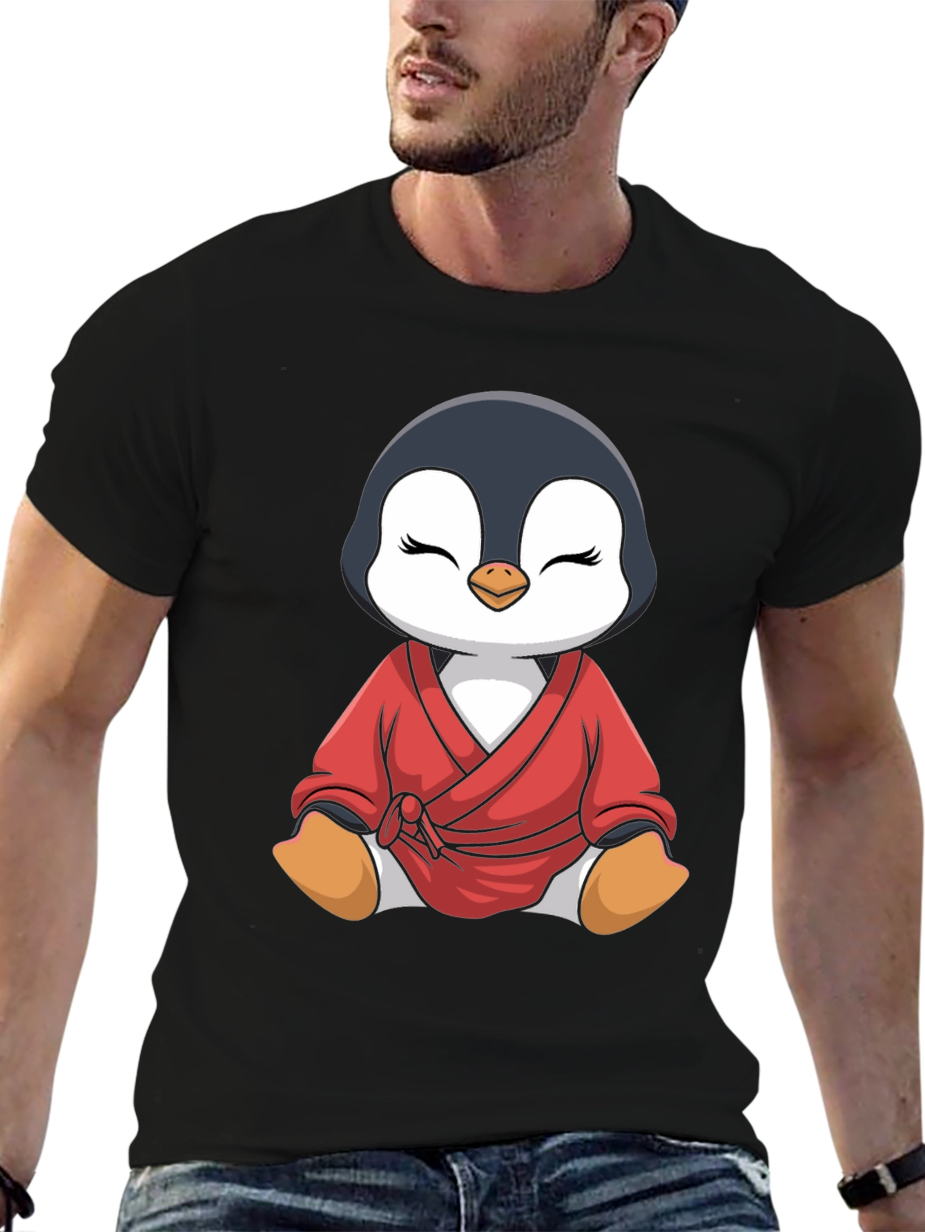 Penguin Karate Black T-Shirt