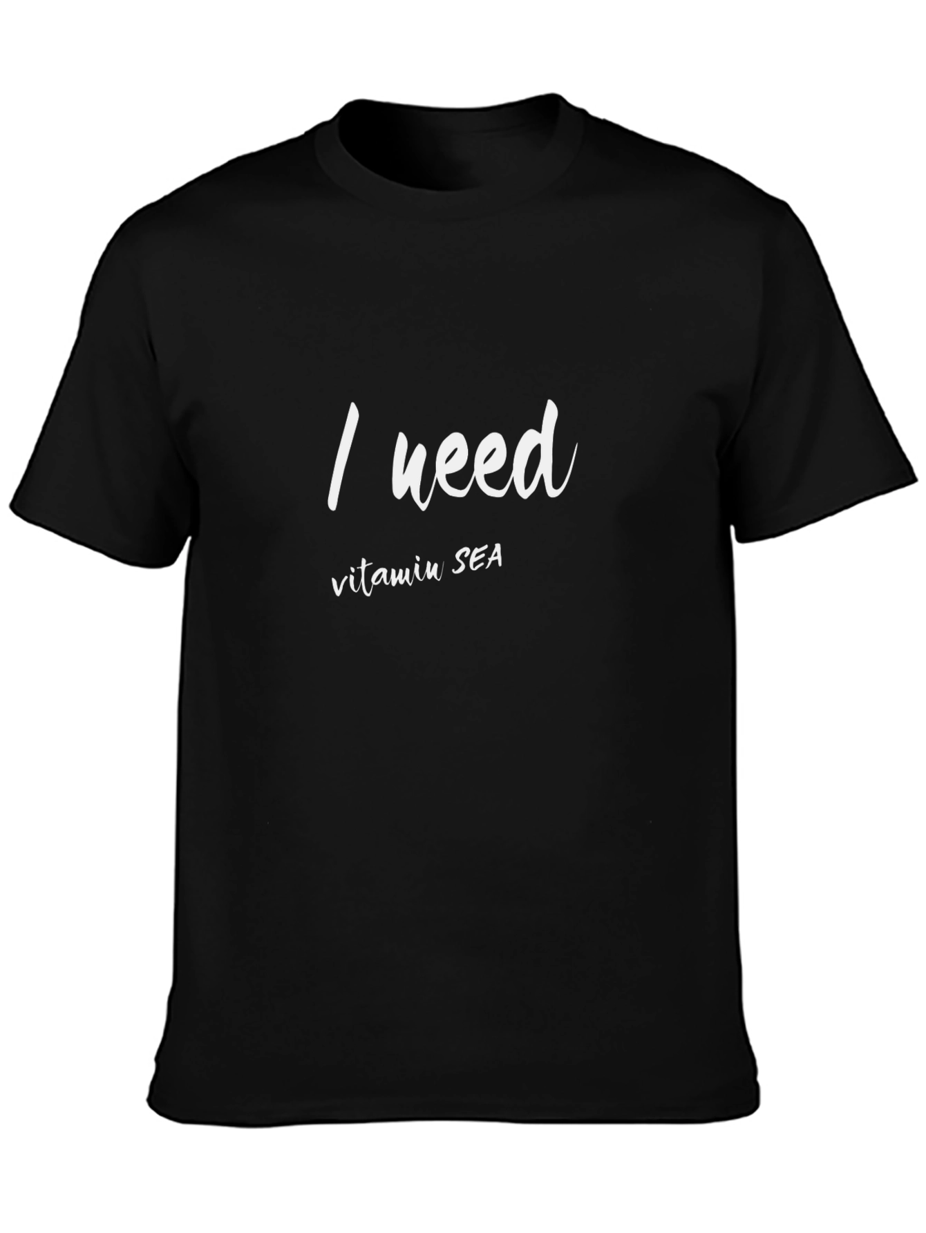 I Need Vitamin Sea Black T-Shirt