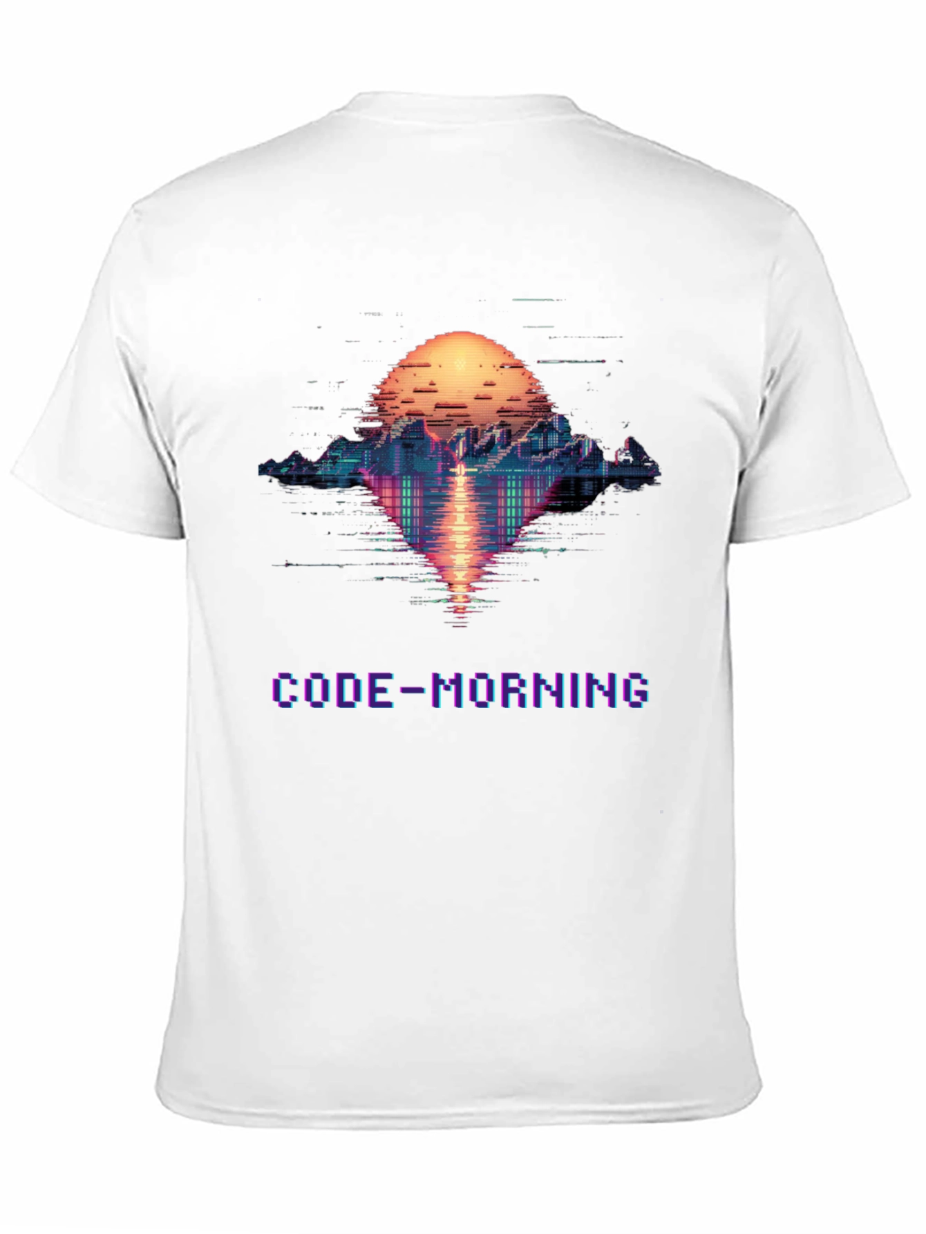Code-Morning Graphic Tee - Retro Pixel Art