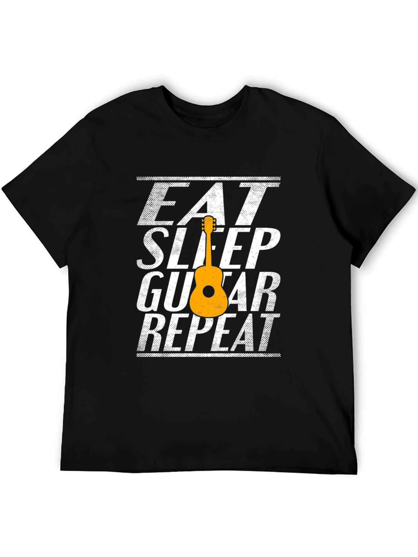 Eat Sleep Guitar Repeat T-Shirt Musician Tee