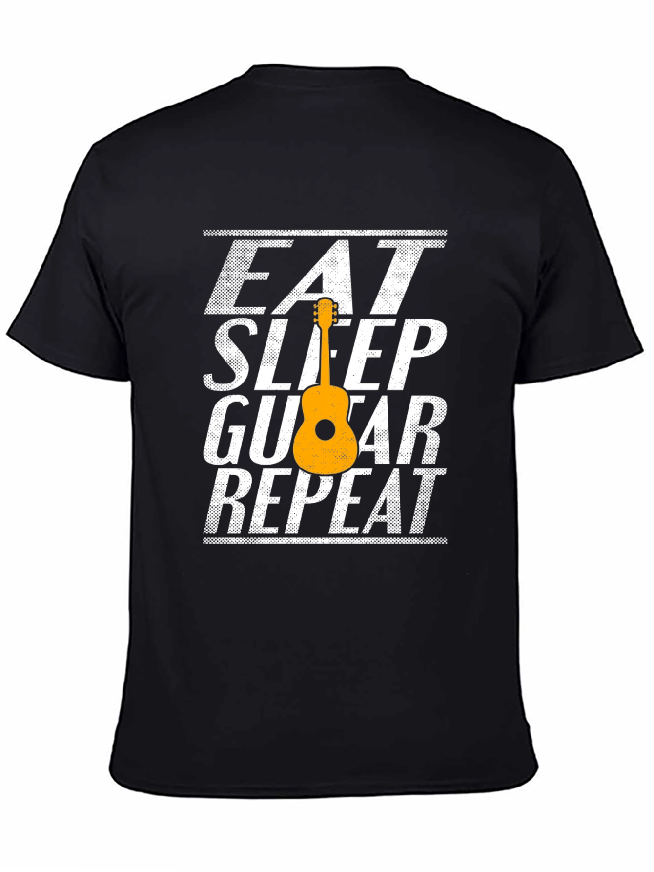 Eat Sleep Guitar Repeat T-Shirt Musician Tee