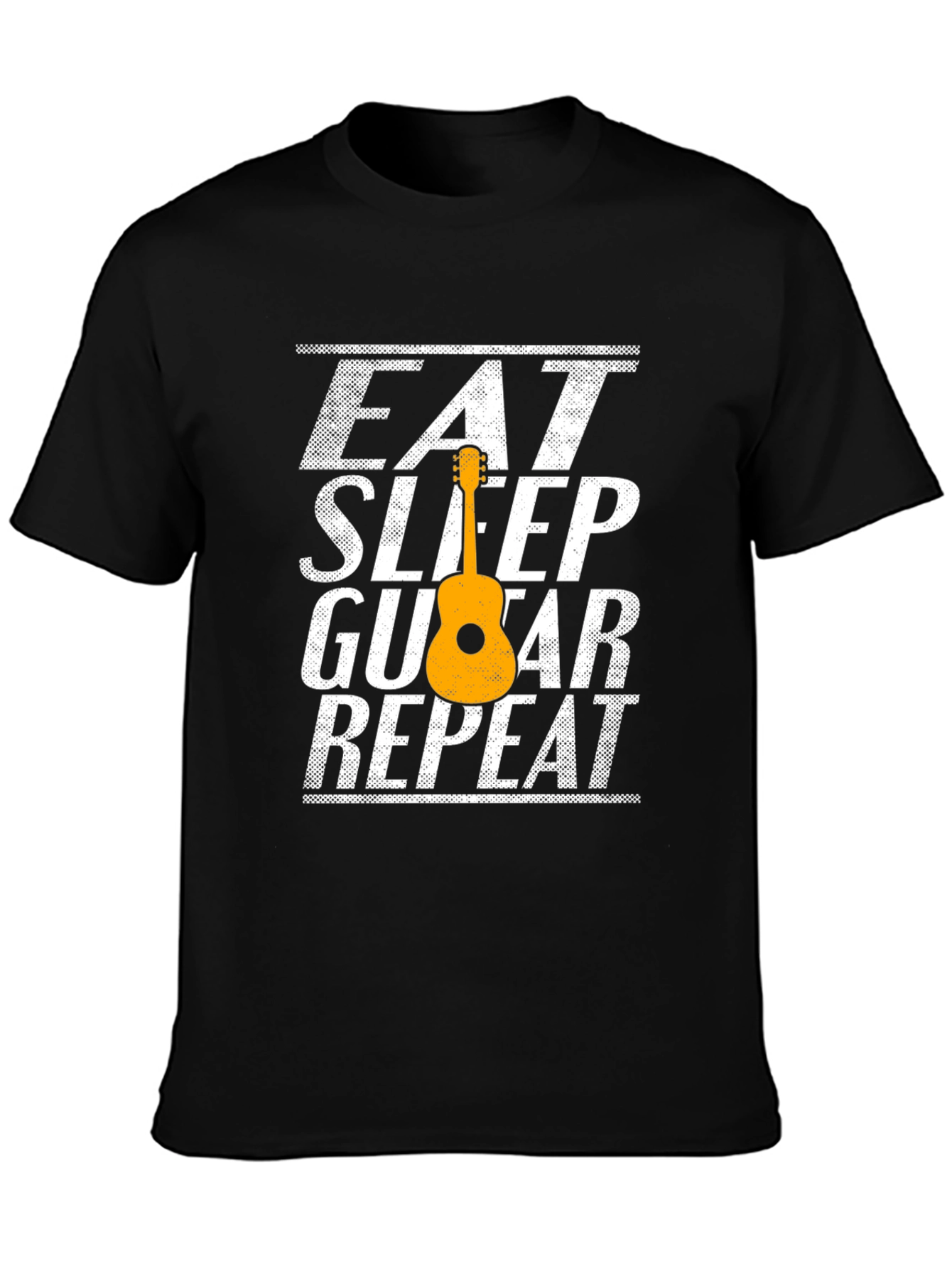 Eat Sleep Guitar Repeat T-Shirt Musician Tee