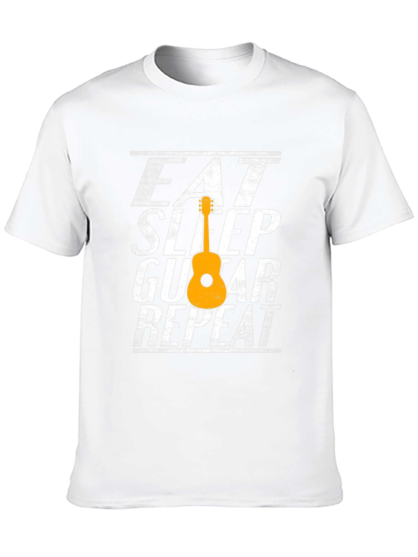 Eat Sleep Guitar Repeat T-Shirt Musician Tee