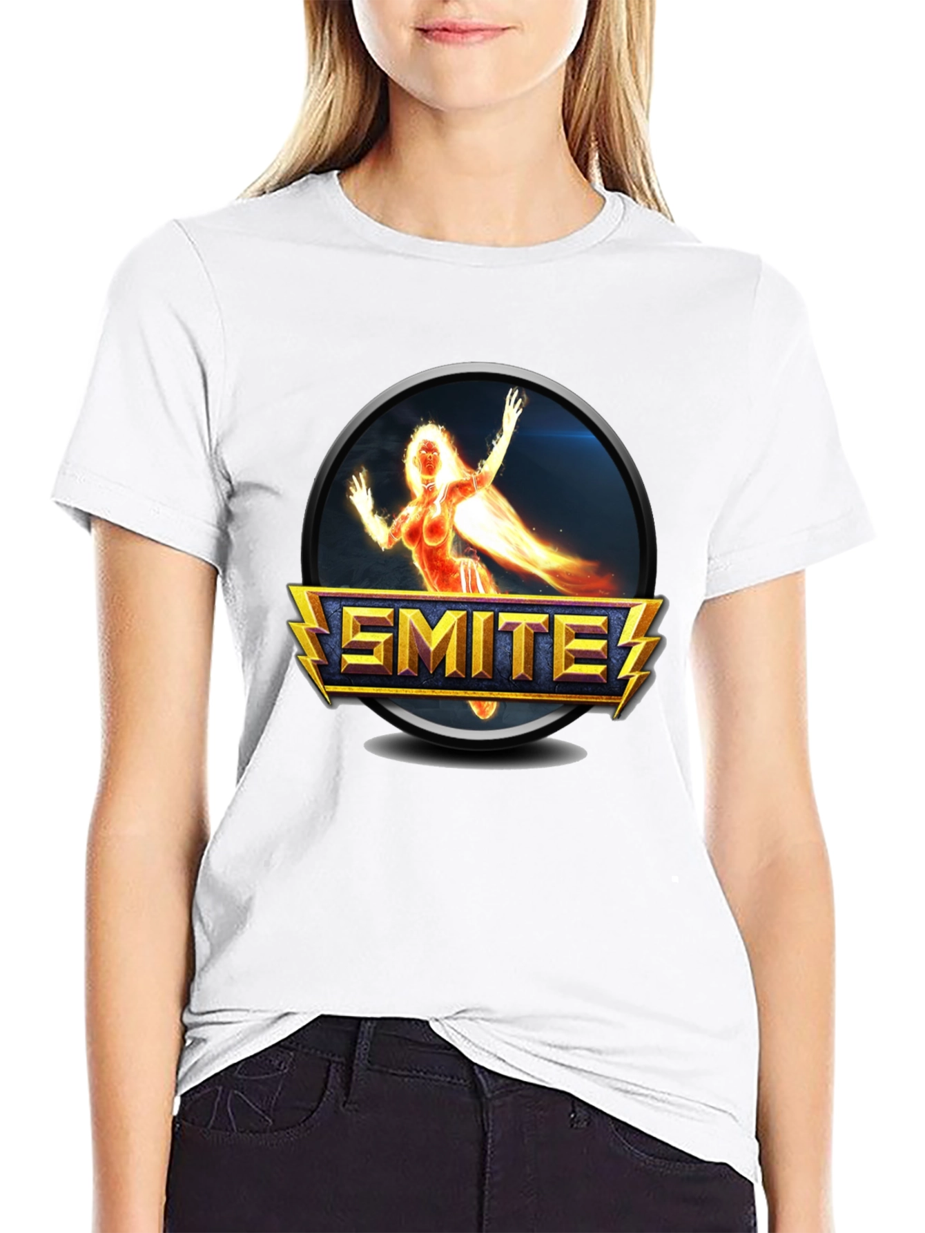 Smite Game Character Black T-Shirt