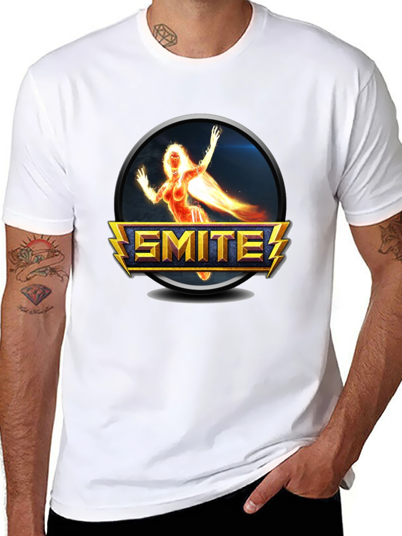 Smite Game Character Black T-Shirt
