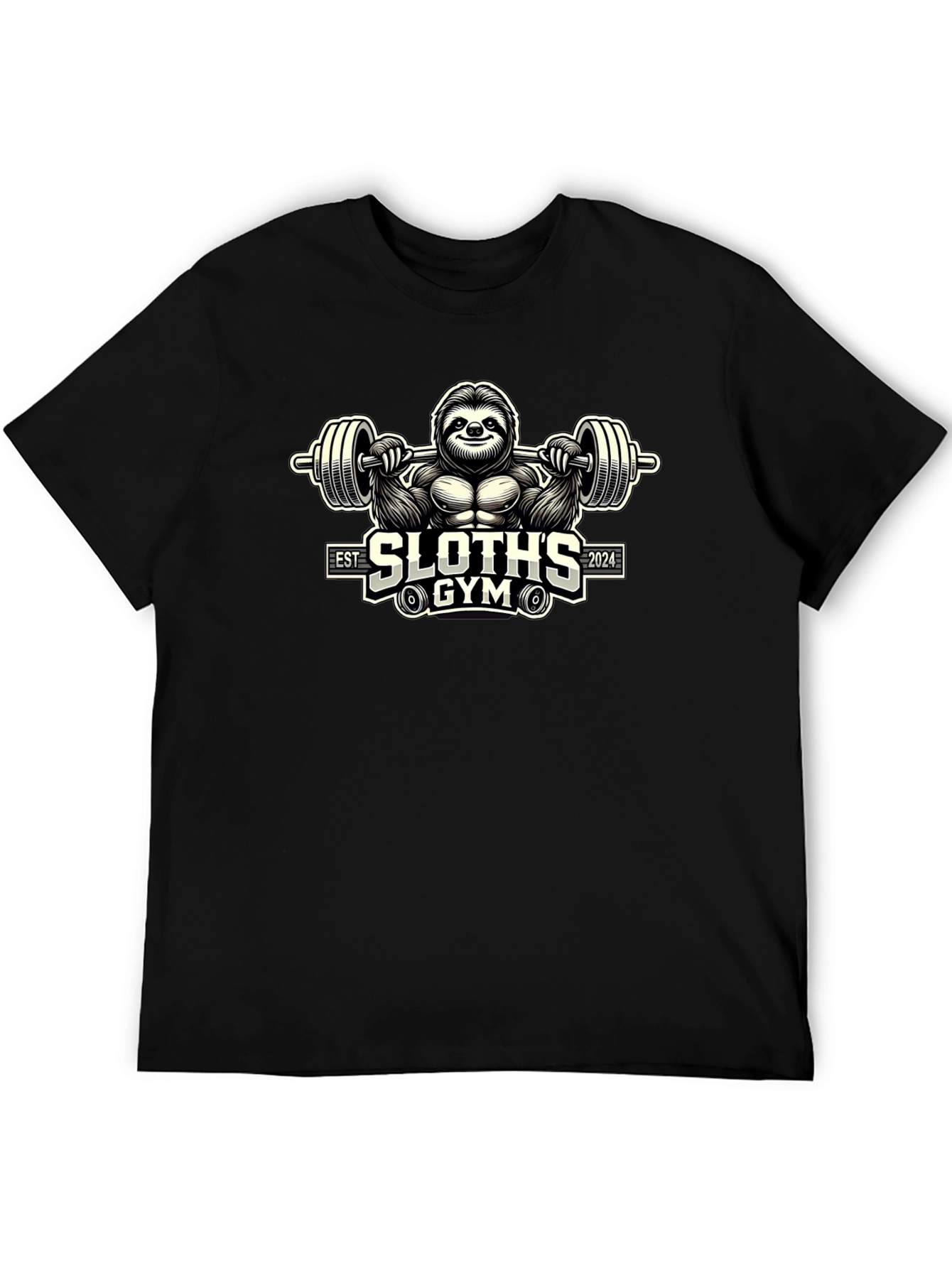 Sloths Gym Black T-Shirt