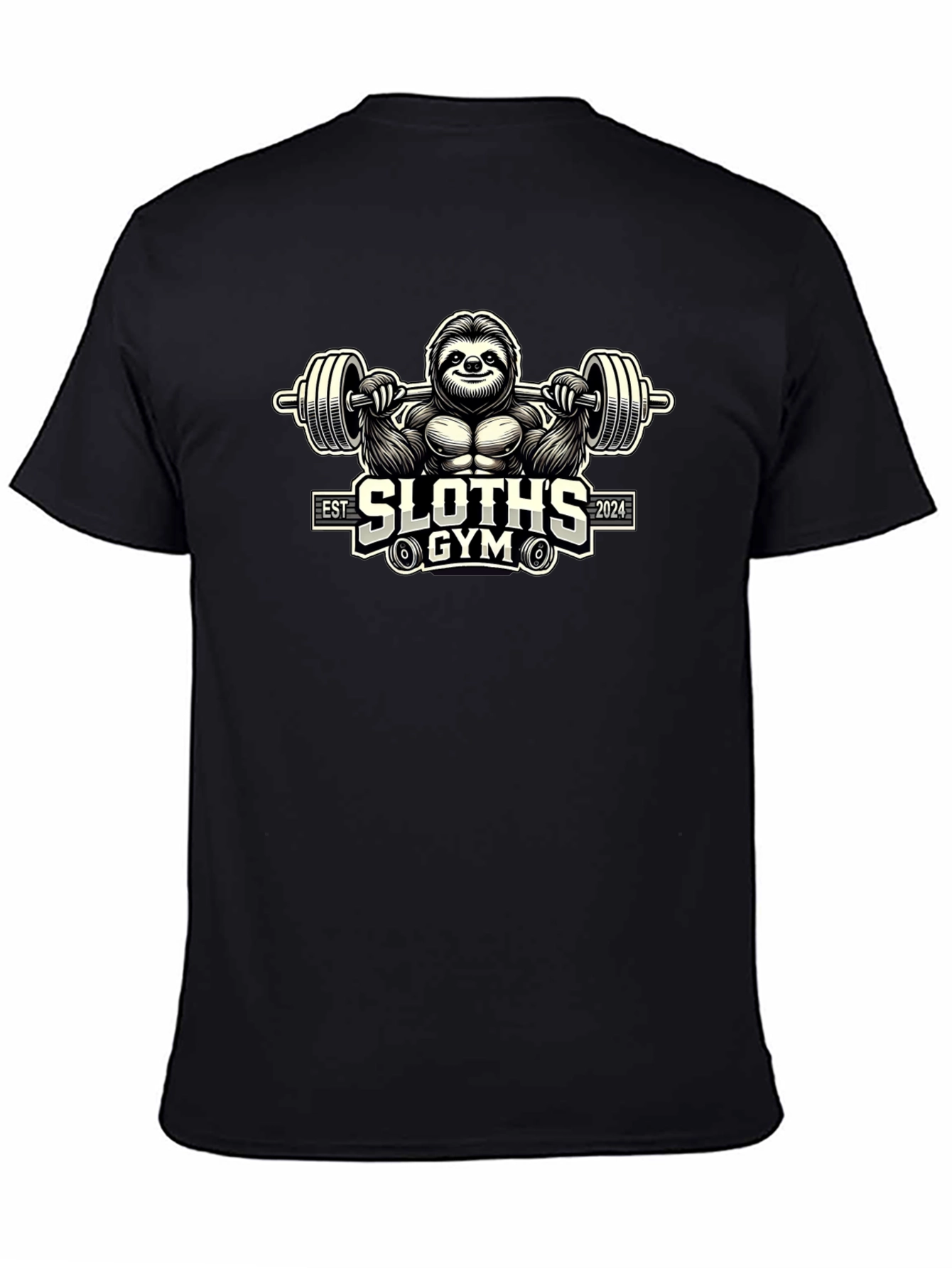 Sloths Gym Black T-Shirt