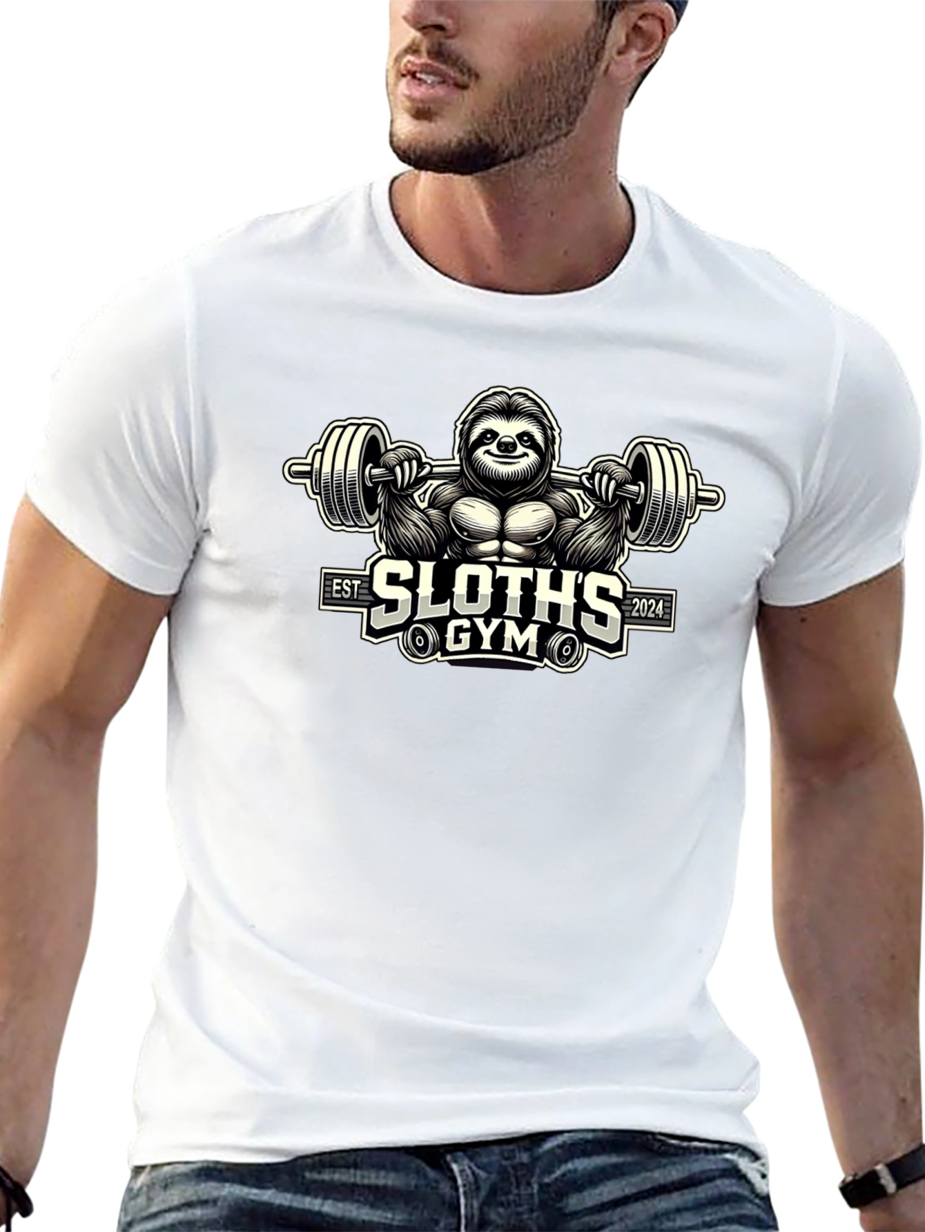 Sloths Gym Black T-Shirt