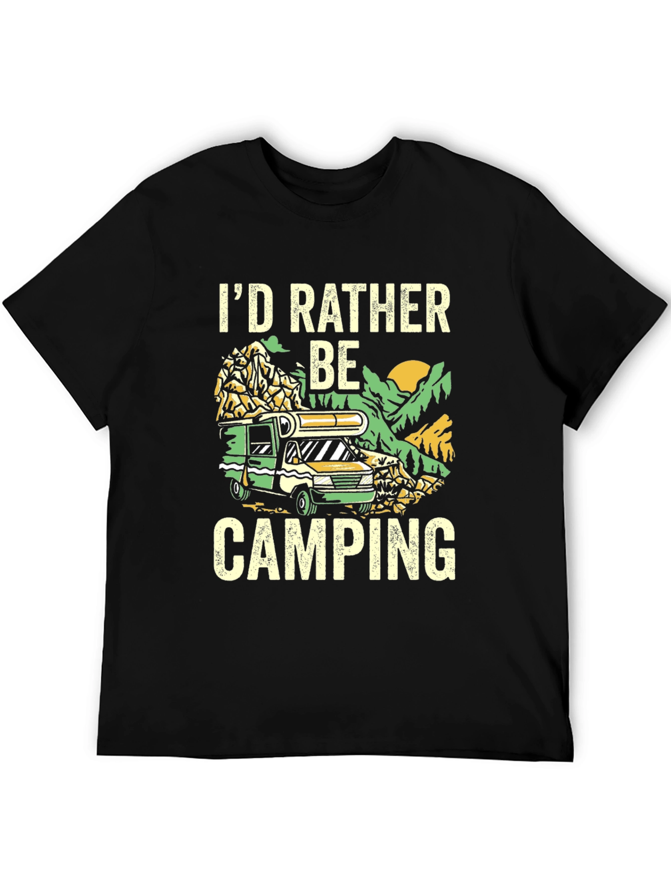 Camping T-Shirt - Id Rather Be Camping Graphic Tee