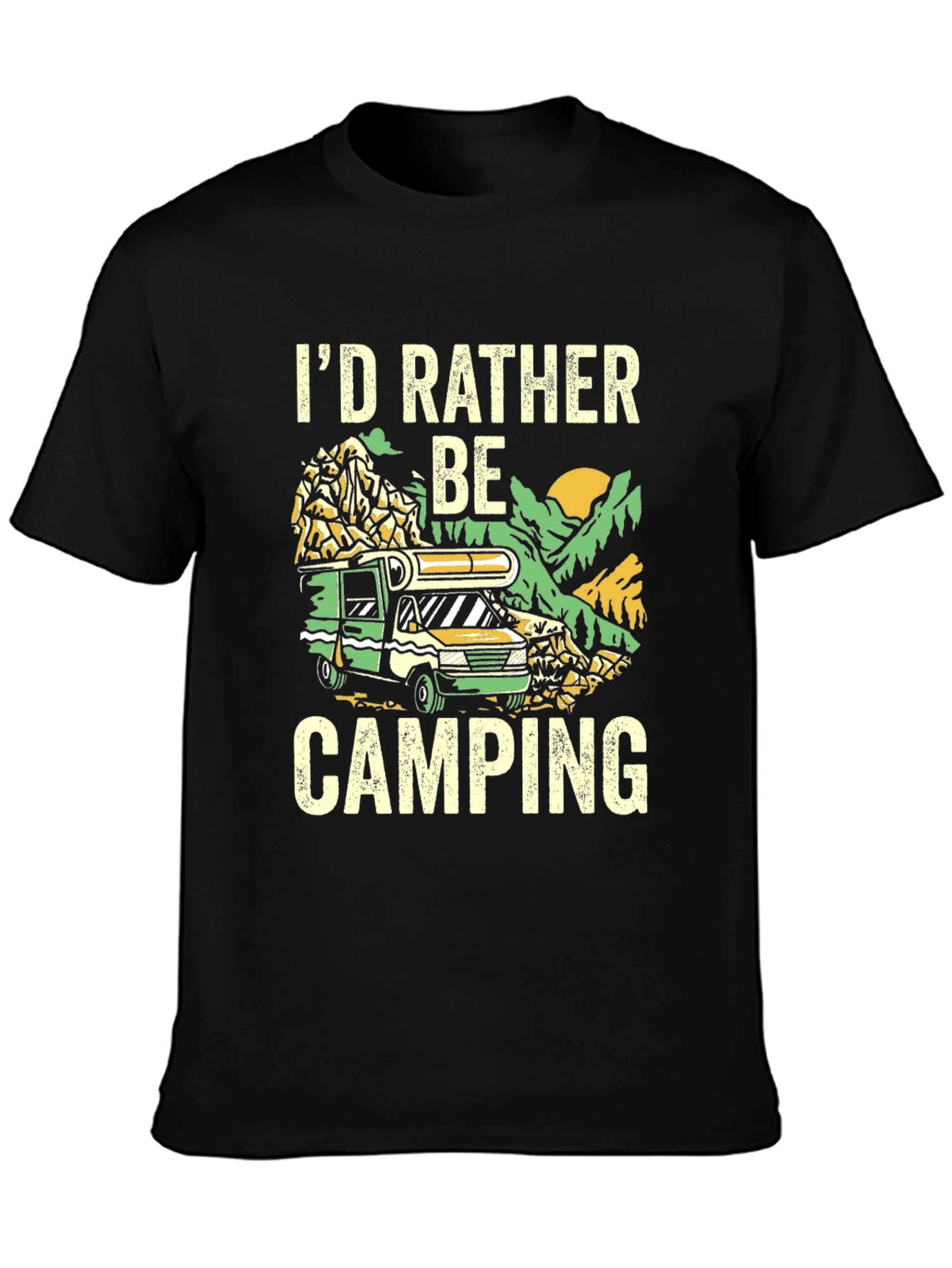 Camping T-Shirt - Id Rather Be Camping Graphic Tee