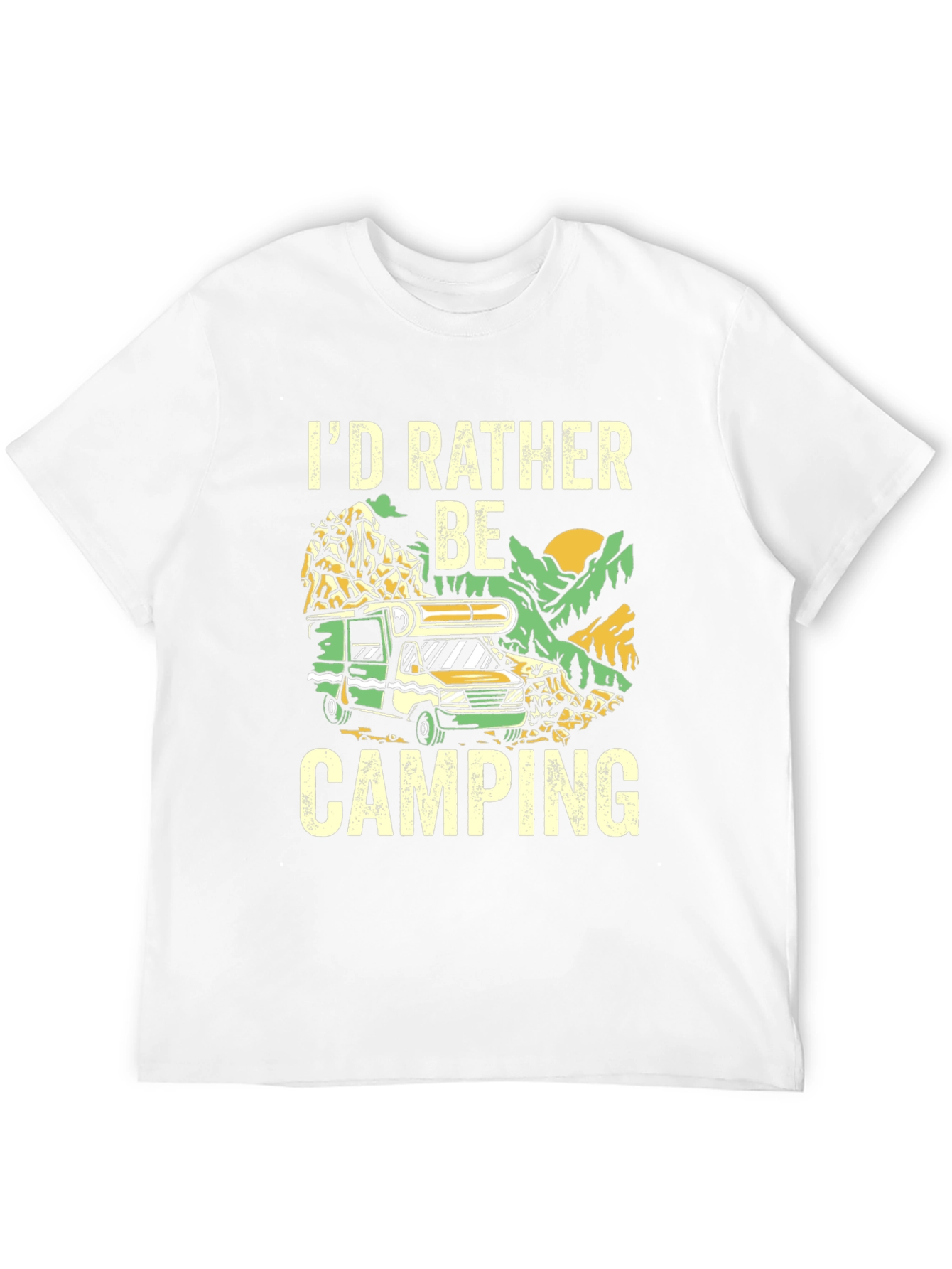 Camping T-Shirt - Id Rather Be Camping Graphic Tee