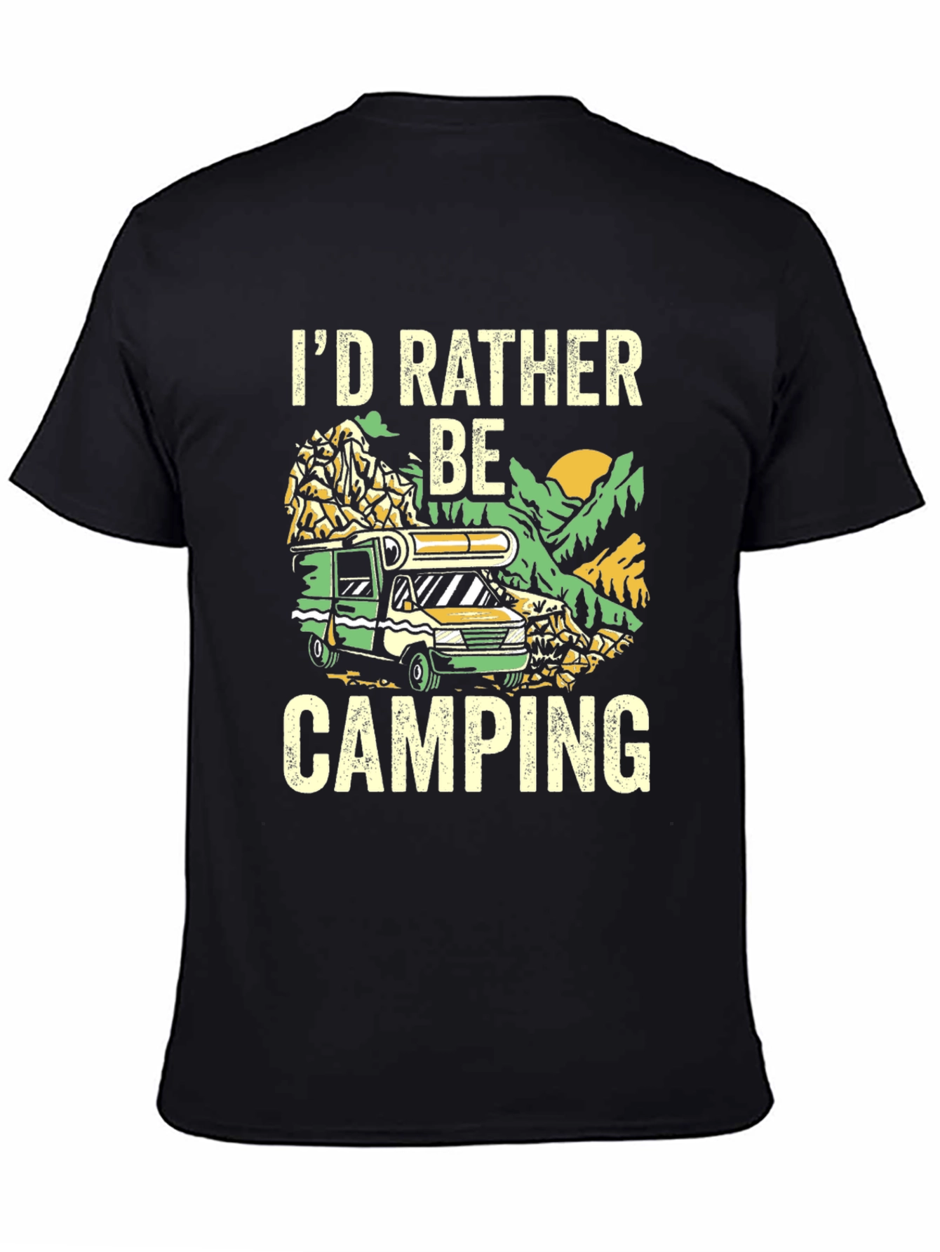 Camping T-Shirt - Id Rather Be Camping Graphic Tee