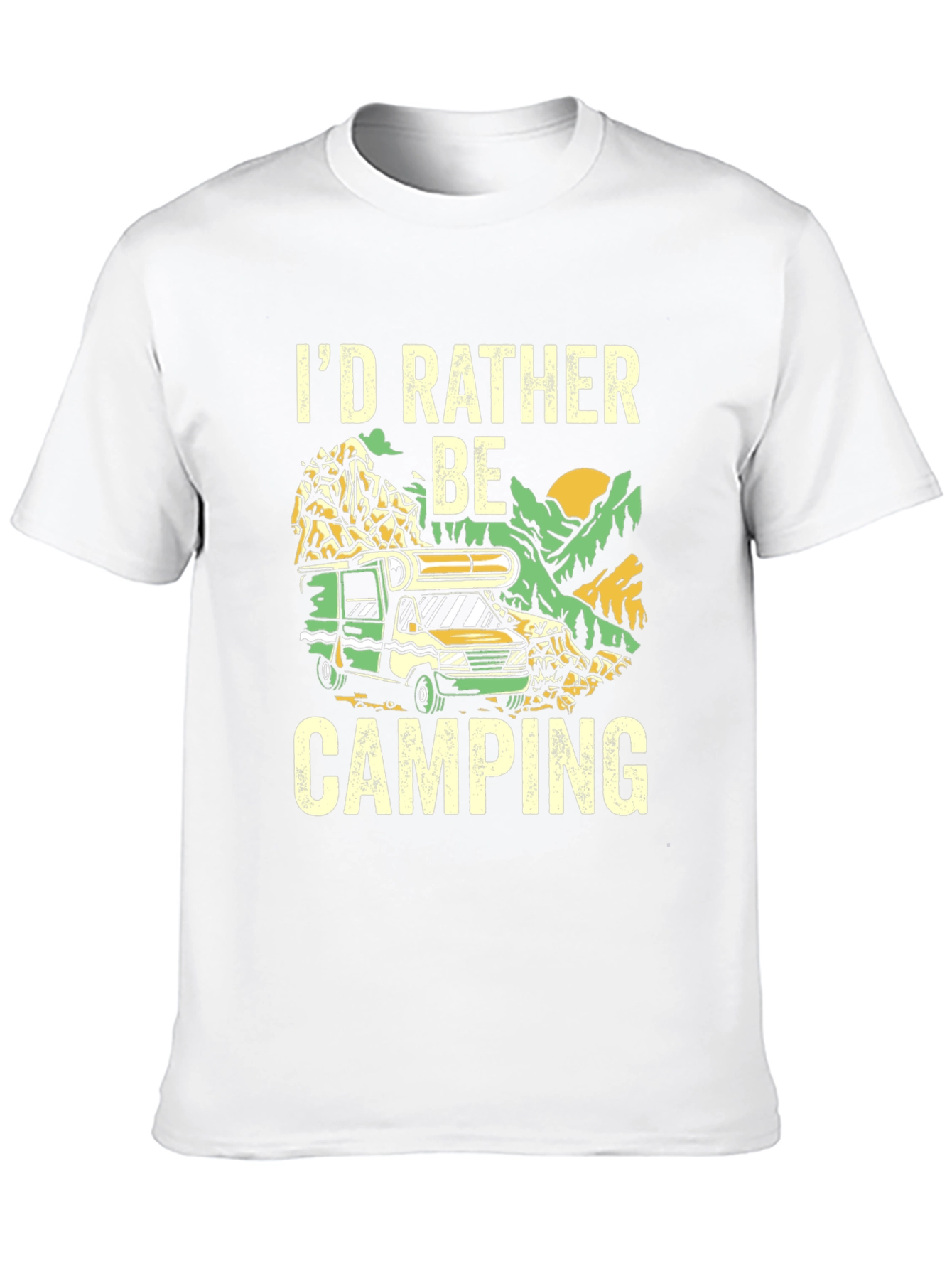Camping T-Shirt - Id Rather Be Camping Graphic Tee