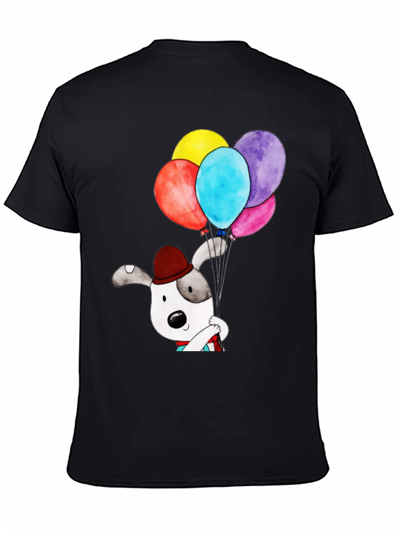 Dog with Balloons Graphic Tee