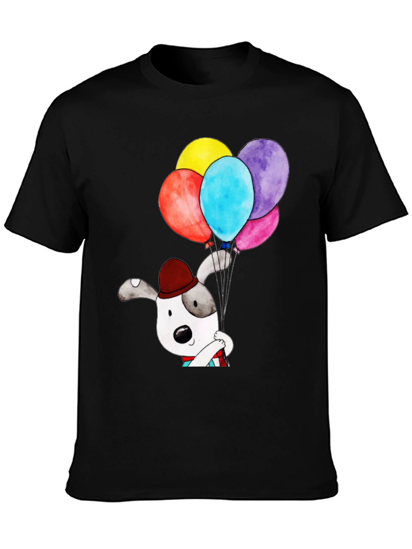 Dog with Balloons Graphic Tee