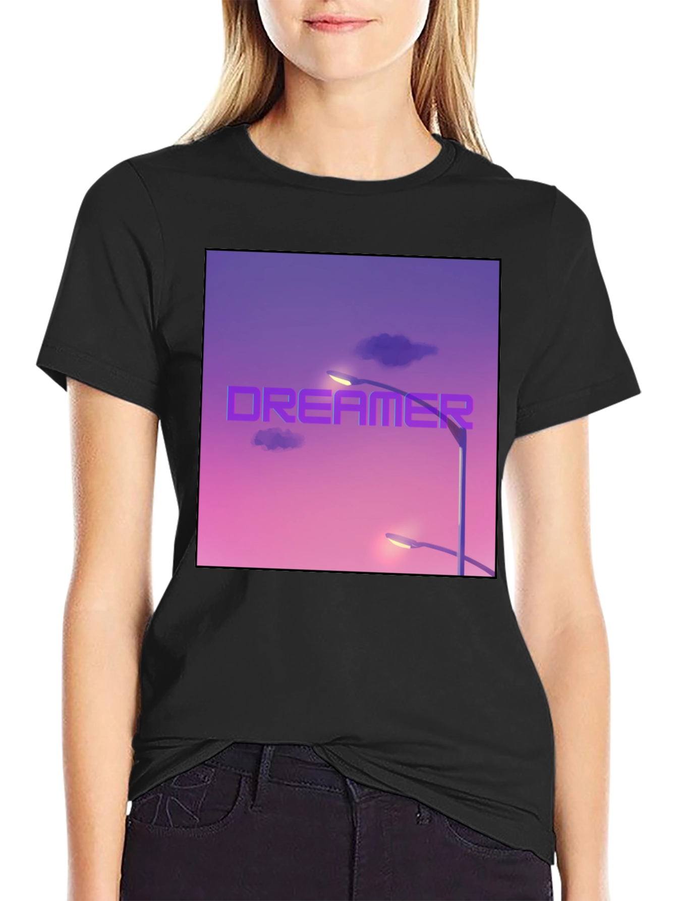 Dreamer Graphic T-Shirt - Black Cotton Tee