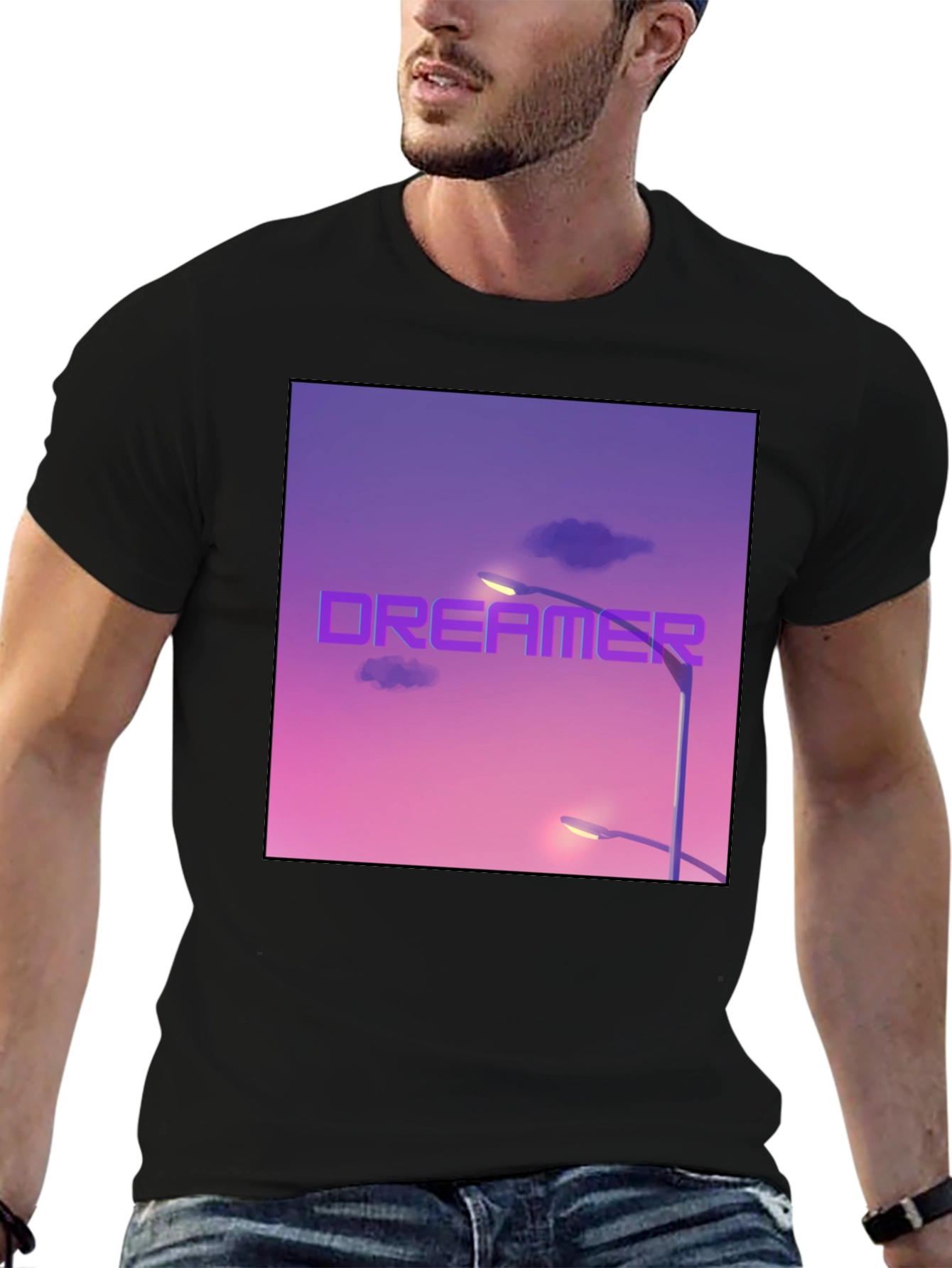 Dreamer Graphic T-Shirt - Black Cotton Tee